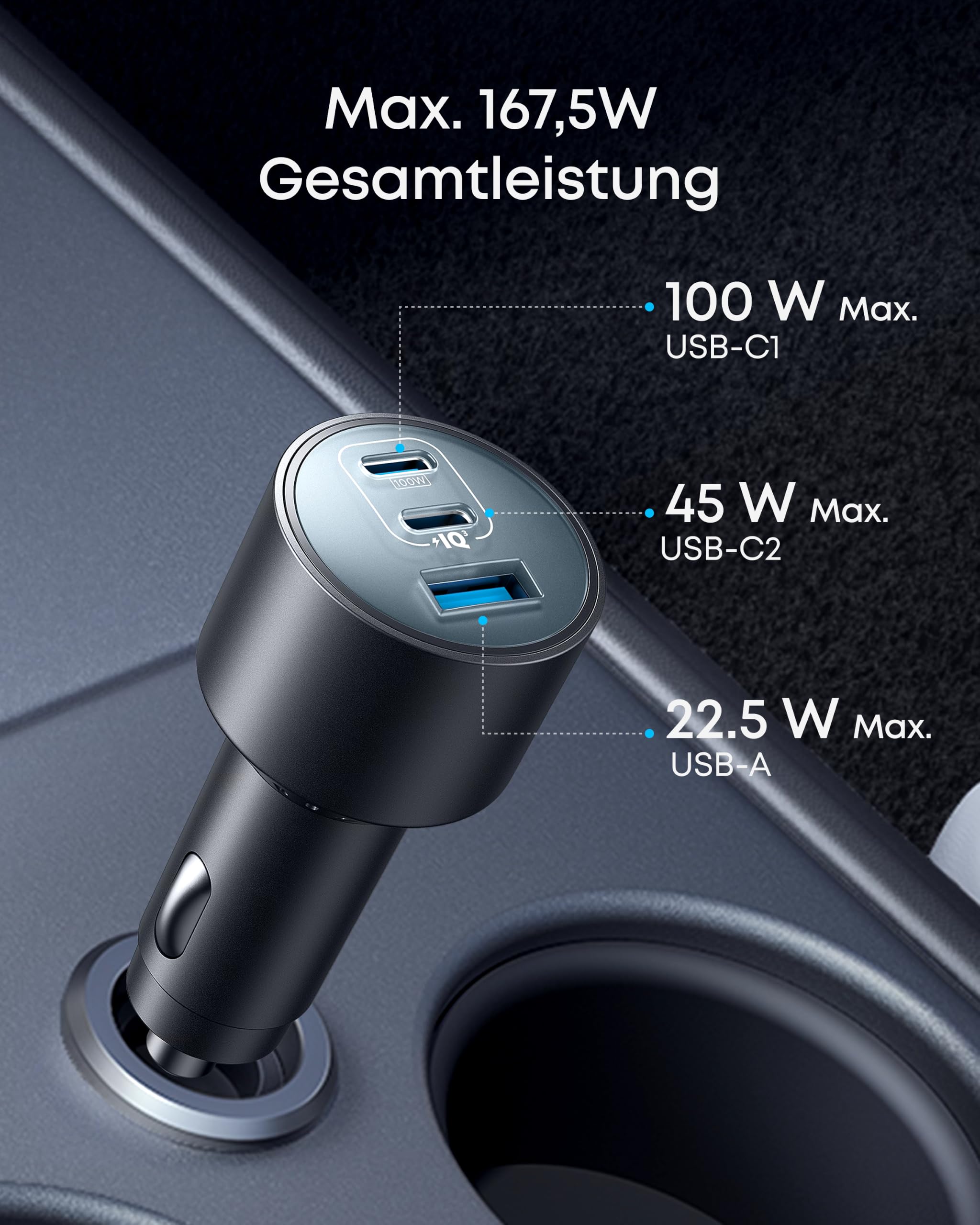 anker-167-5w-3-port-usb-c-kfz-ladeger-t-auto-ladeger-t image 2
