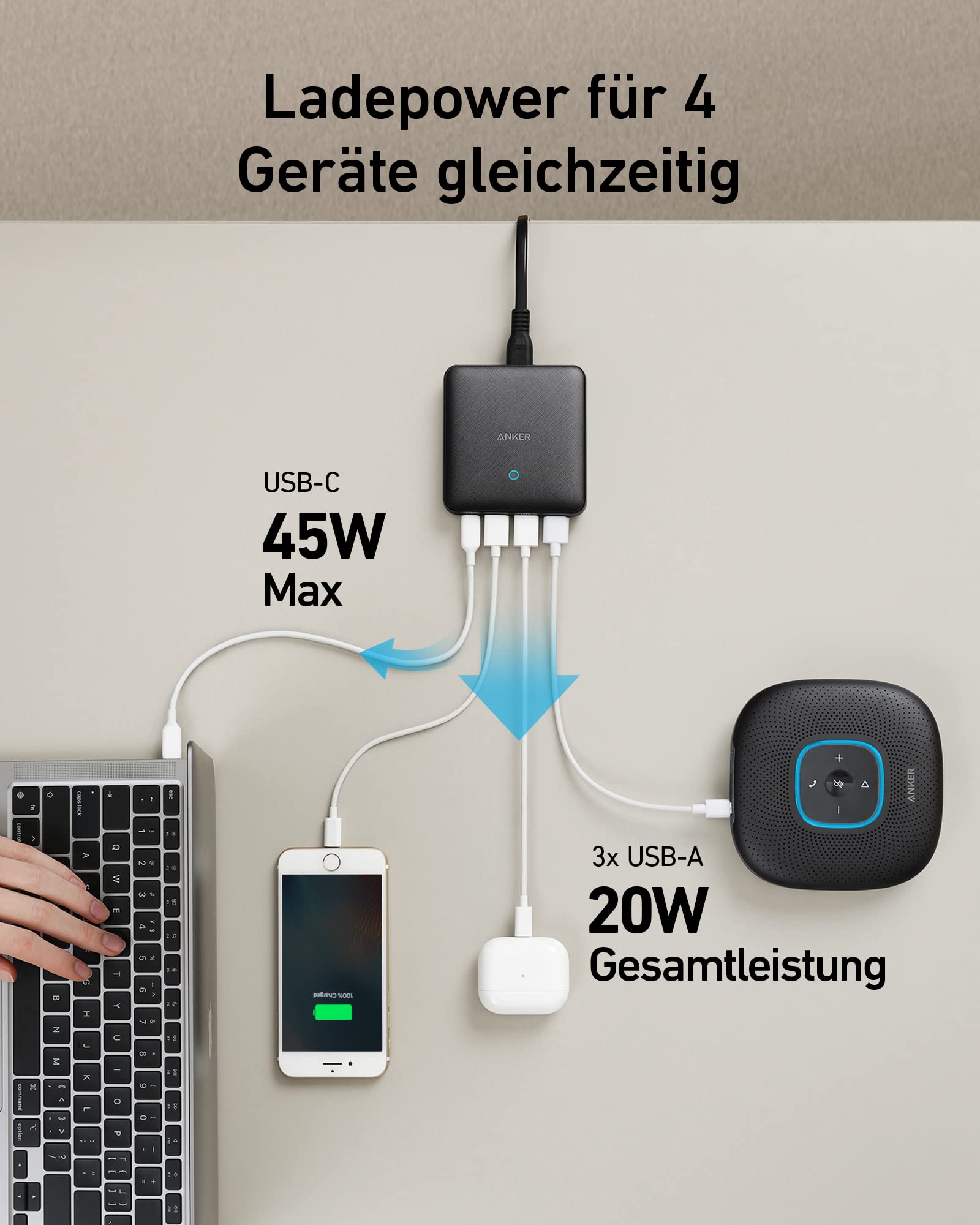 anker-powerport-atom-iii-slim-65w-4-port-gan-ladeger-t image 2