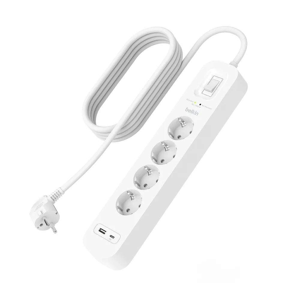 belkin-4-fach-steckdosenleiste-mit-berspannungsschutz-usb-c-usb-a-2m-525j image 1