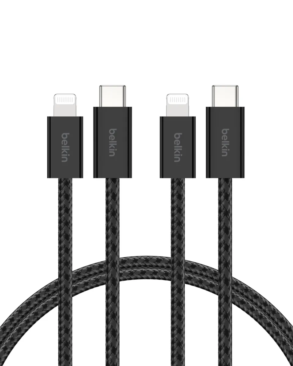 belkin-boostcharge-geflochtenes-usb-c-auf-lightning-kabel-1-5-m-2er-pack-schwarz image 1