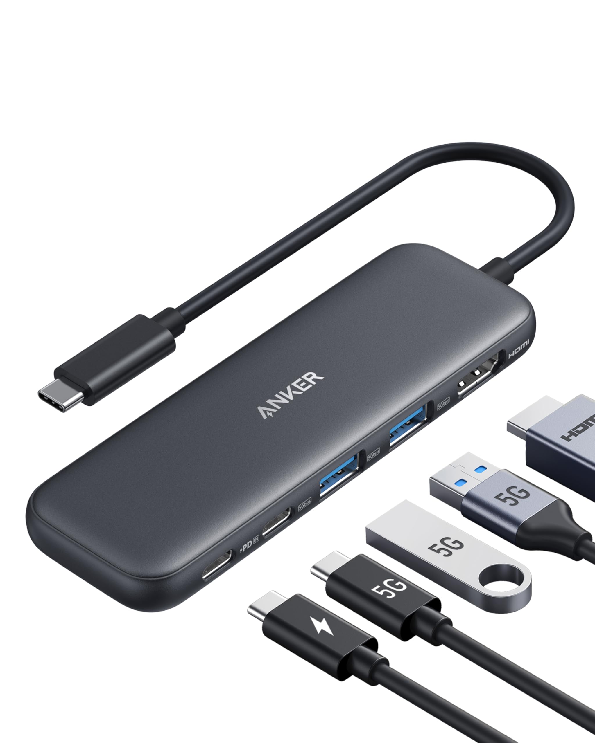 anker-332-usb-c-hub-5-in-1-schwarz image 1