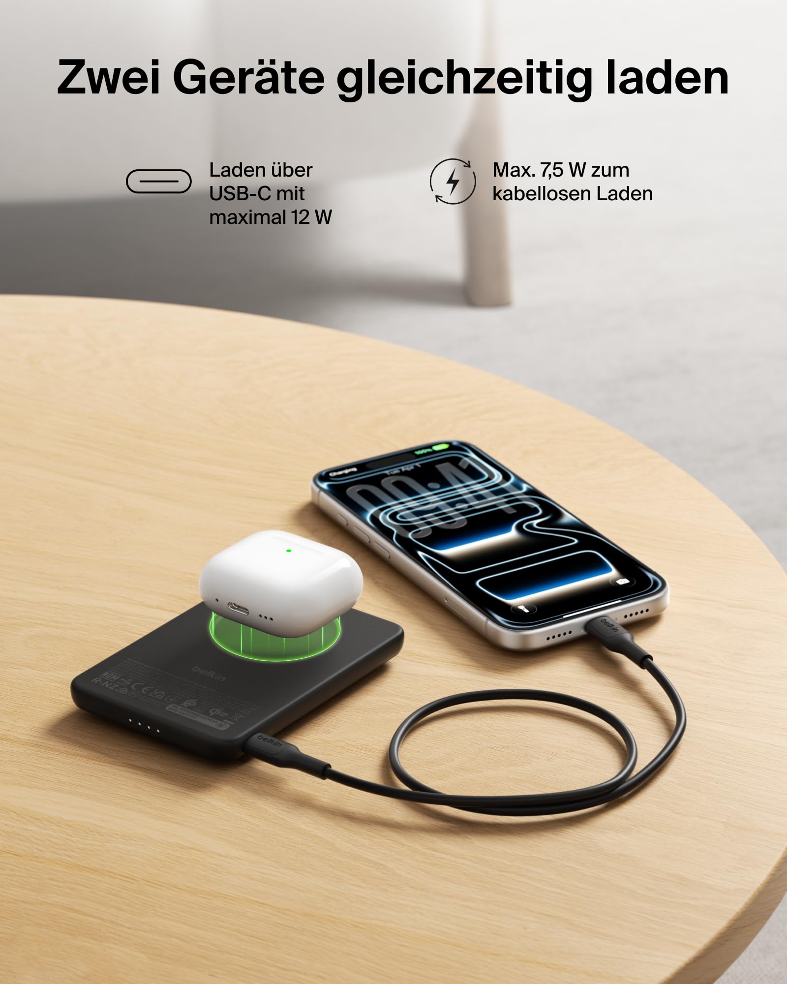 belkin-boostcharge-5000mah-qi2-magnet-powerbank-mit-st-nder-schwarz image 7
