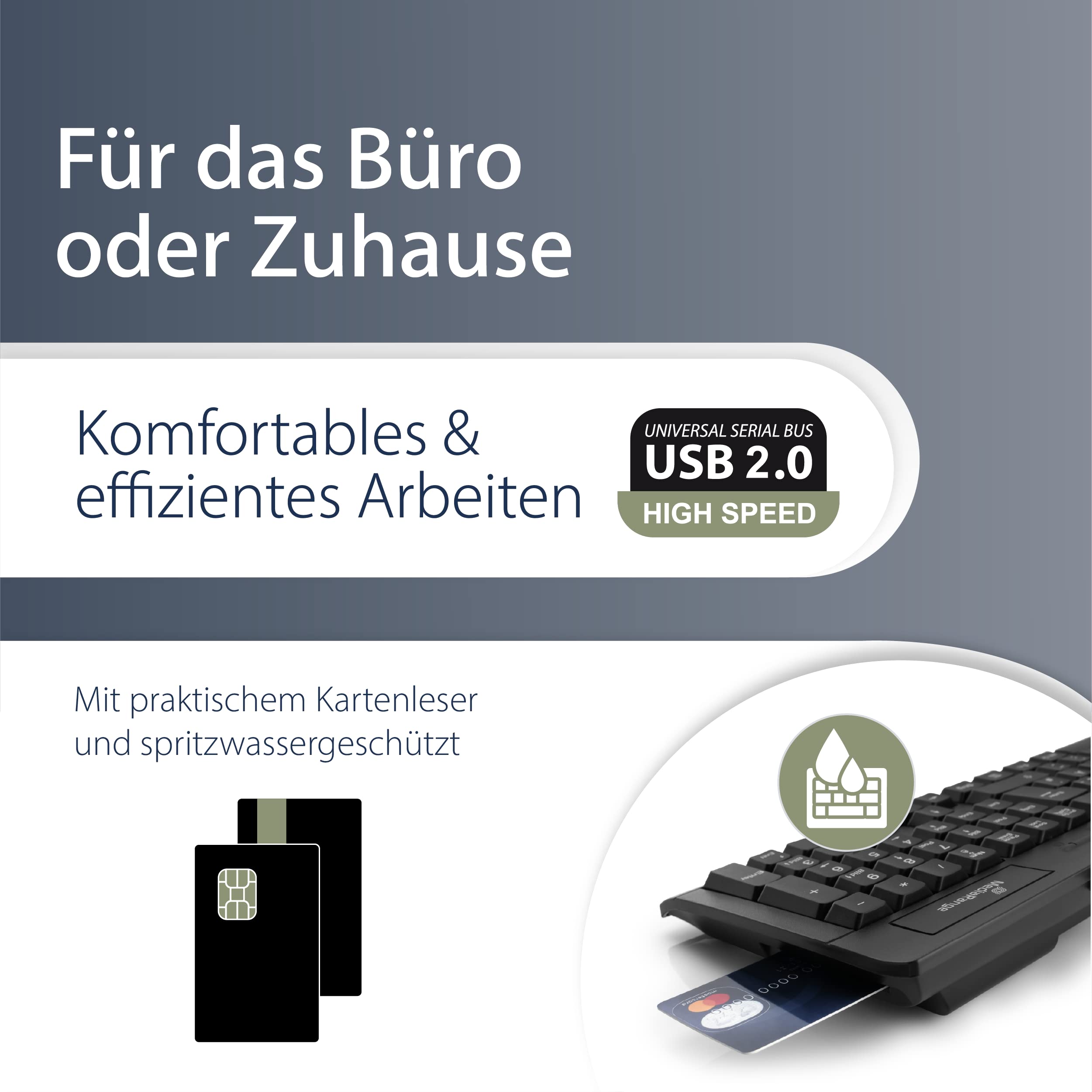 mediarange-kabel-tastatur-qwertz-mit-chip-kartenleser-schwarz image 3