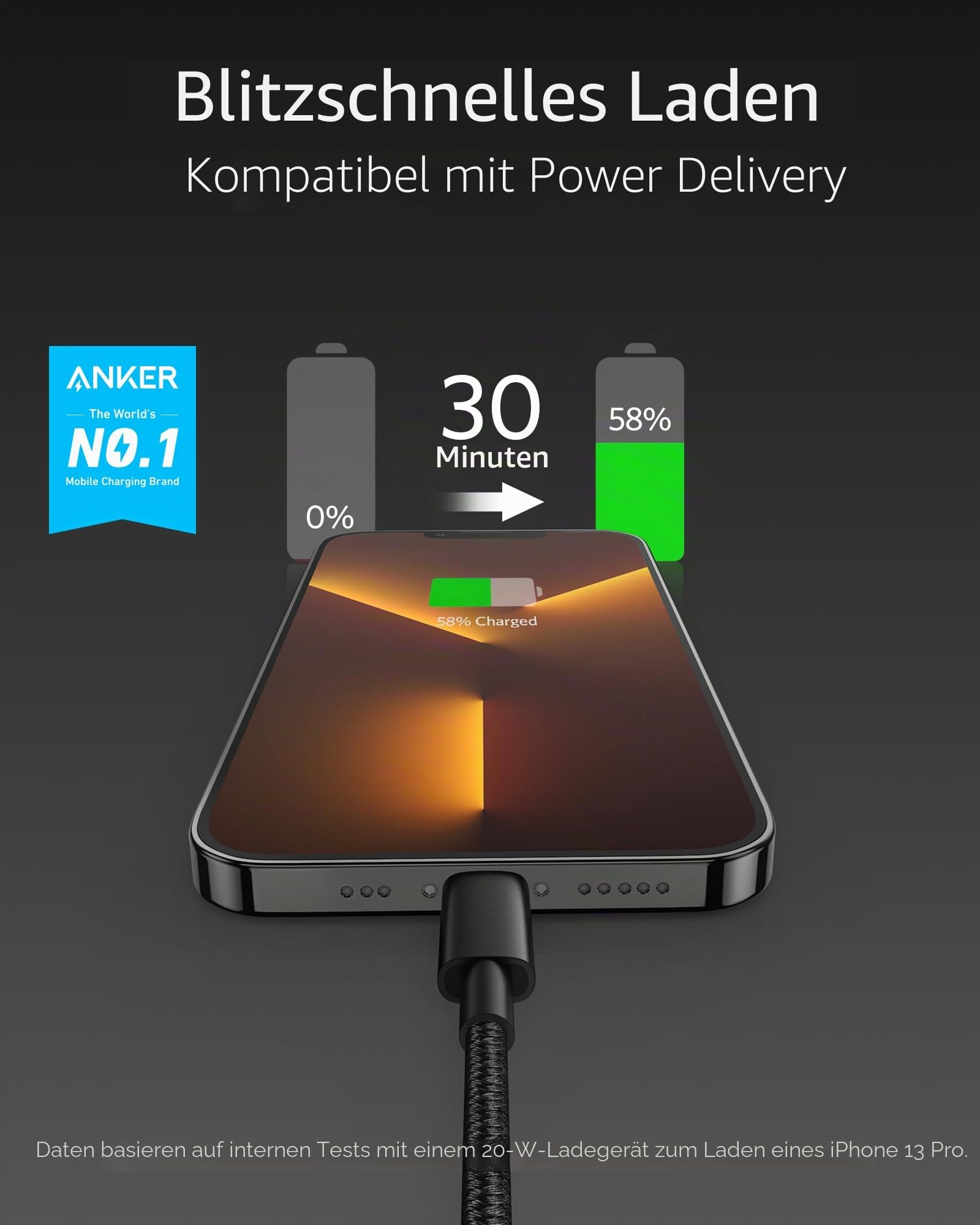 anker-331-usb-c-auf-lightning-kabel-1-8m-nylon-mfi-schwarz image 2