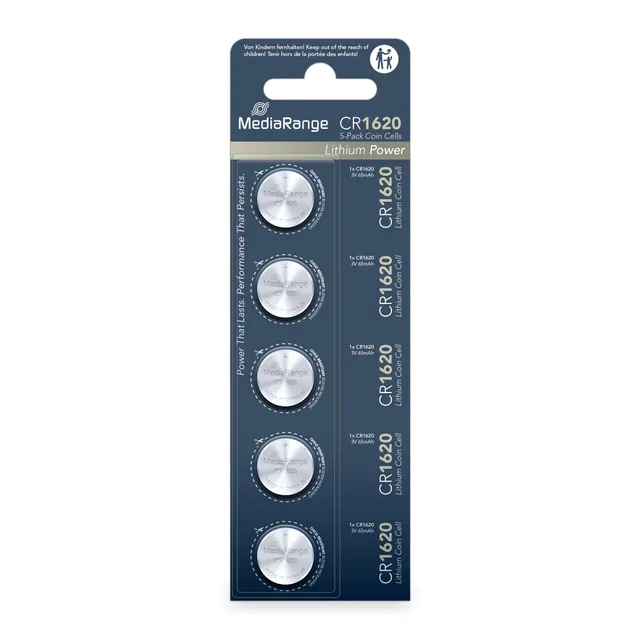 mediarange-lithium-knopfzellen-cr1620-3v-5er-pack image 1