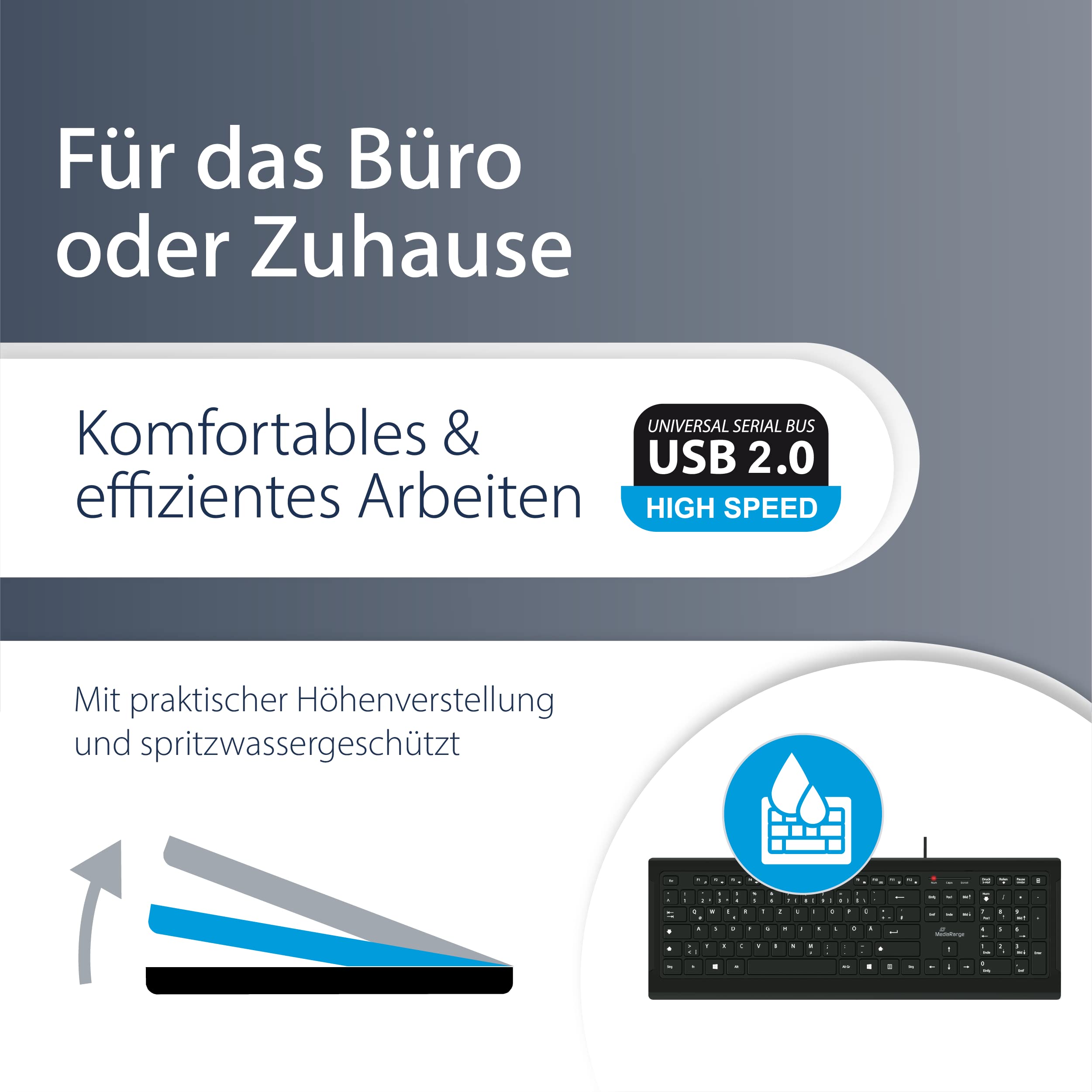mediarange-professional-line-tastatur-kabel-qwertz-de-vollformat-schwarz image 3