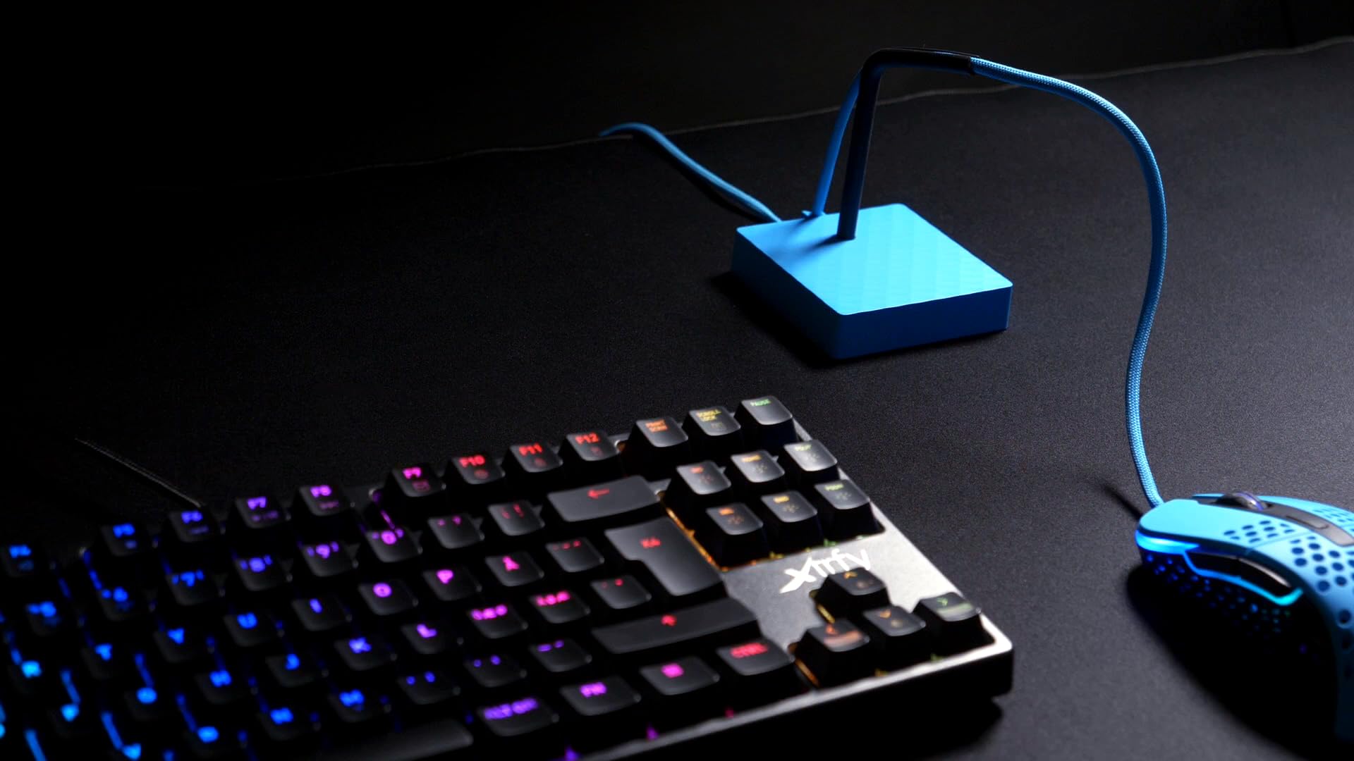 cherry-xtrfy-b4-mouse-bungee-gaming-maus-kabelhalter-miami-blue image 2