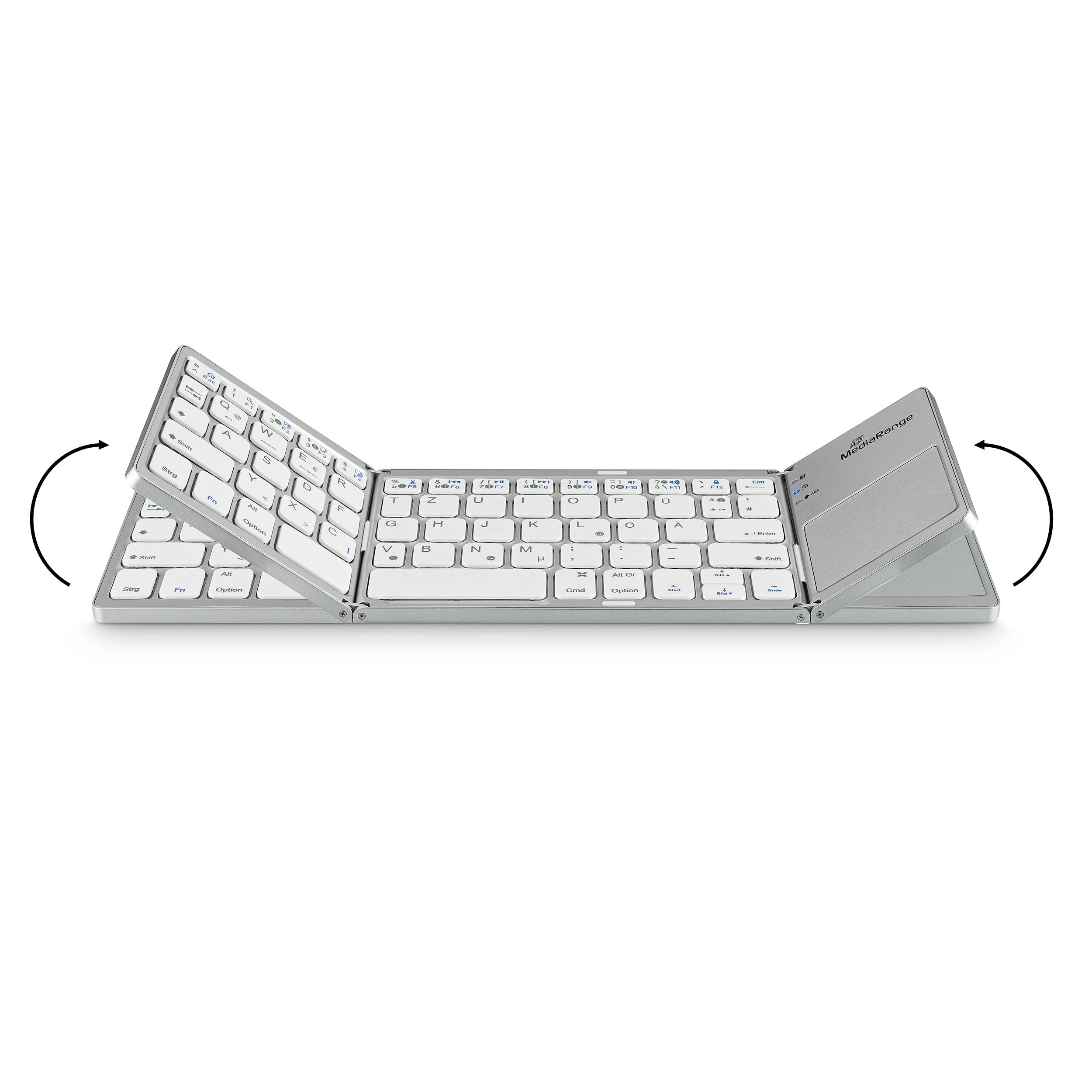 mediarange-funk-tastatur-qwertz-de-at-63-tasten-mit-touchpad-silber-faltbar image 7