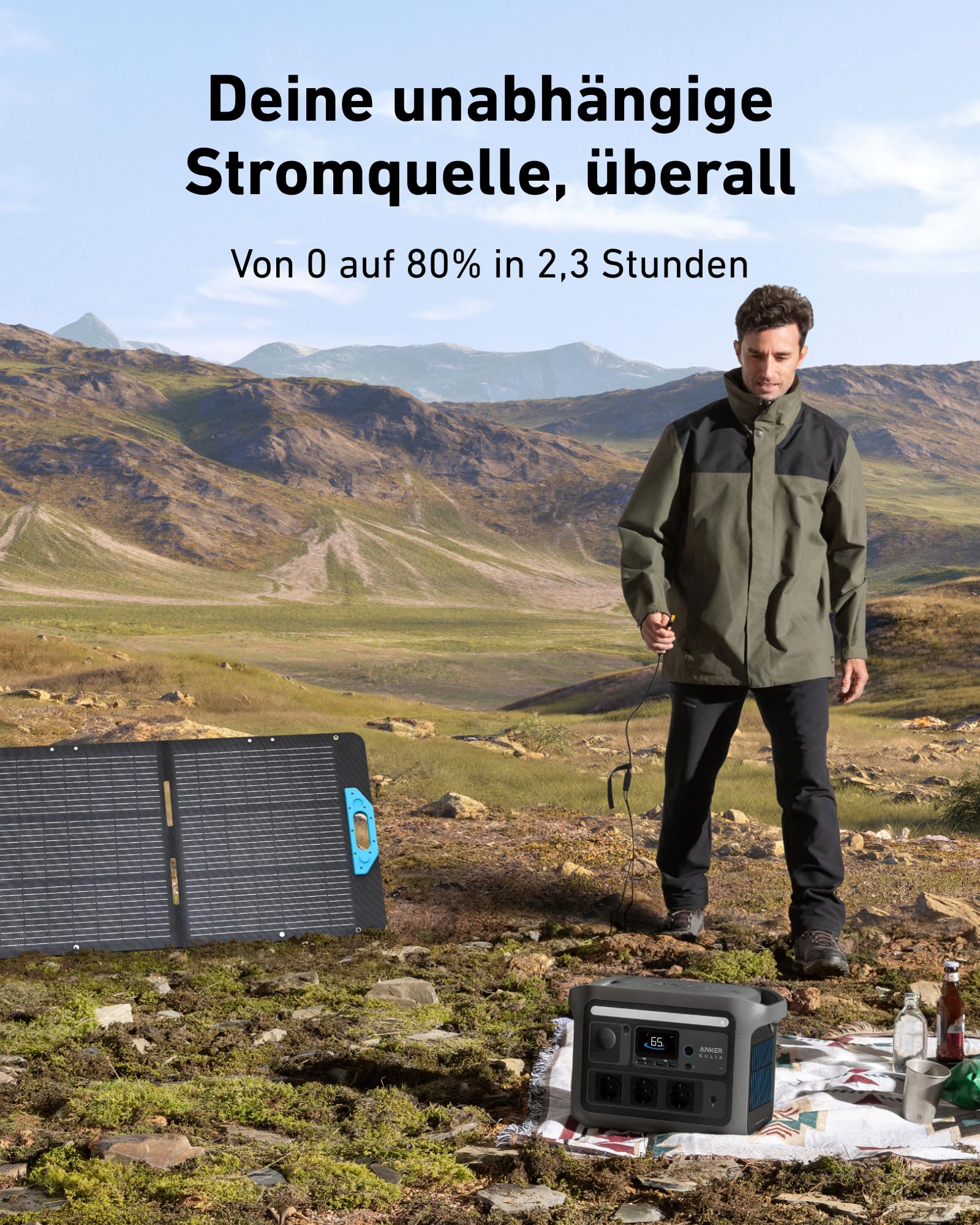 anker-solix-c800-plus-powerstation-768wh-1200w-100w-solarpanel-camping-set image 2