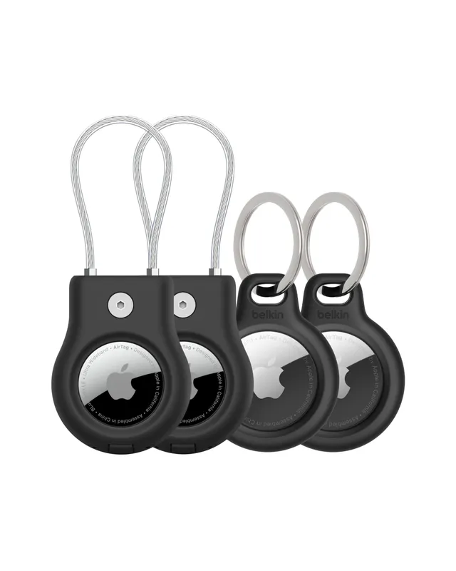 belkin-apple-airtag-secure-holder-mit-schl-sselring-schwarz-4er-pack image 1