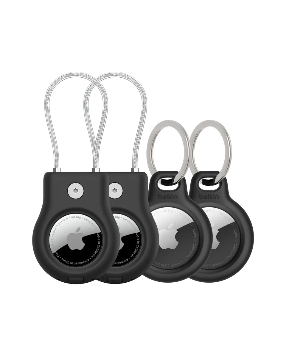 belkin-apple-airtag-secure-holder-mit-schl-sselring-schwarz-4er-pack image 1