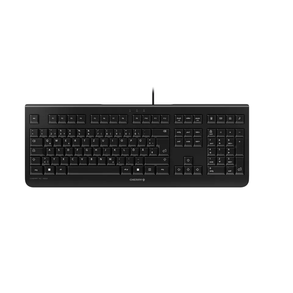 cherry-kc-1000-usb-tastatur-qwertz-flach-schwarz-mit-nummernblock image 1
