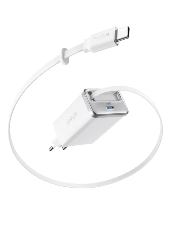 anker-nano-usb-c-ladeger-t-35w-mit-ausziehbarem-instacord-kabel-70cm-2-ports image 1