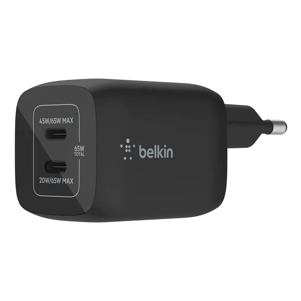 belkin-65-w-usb-c-ladeger-t-mit-2-ports-gan-pd-3-0-schwarz image 1