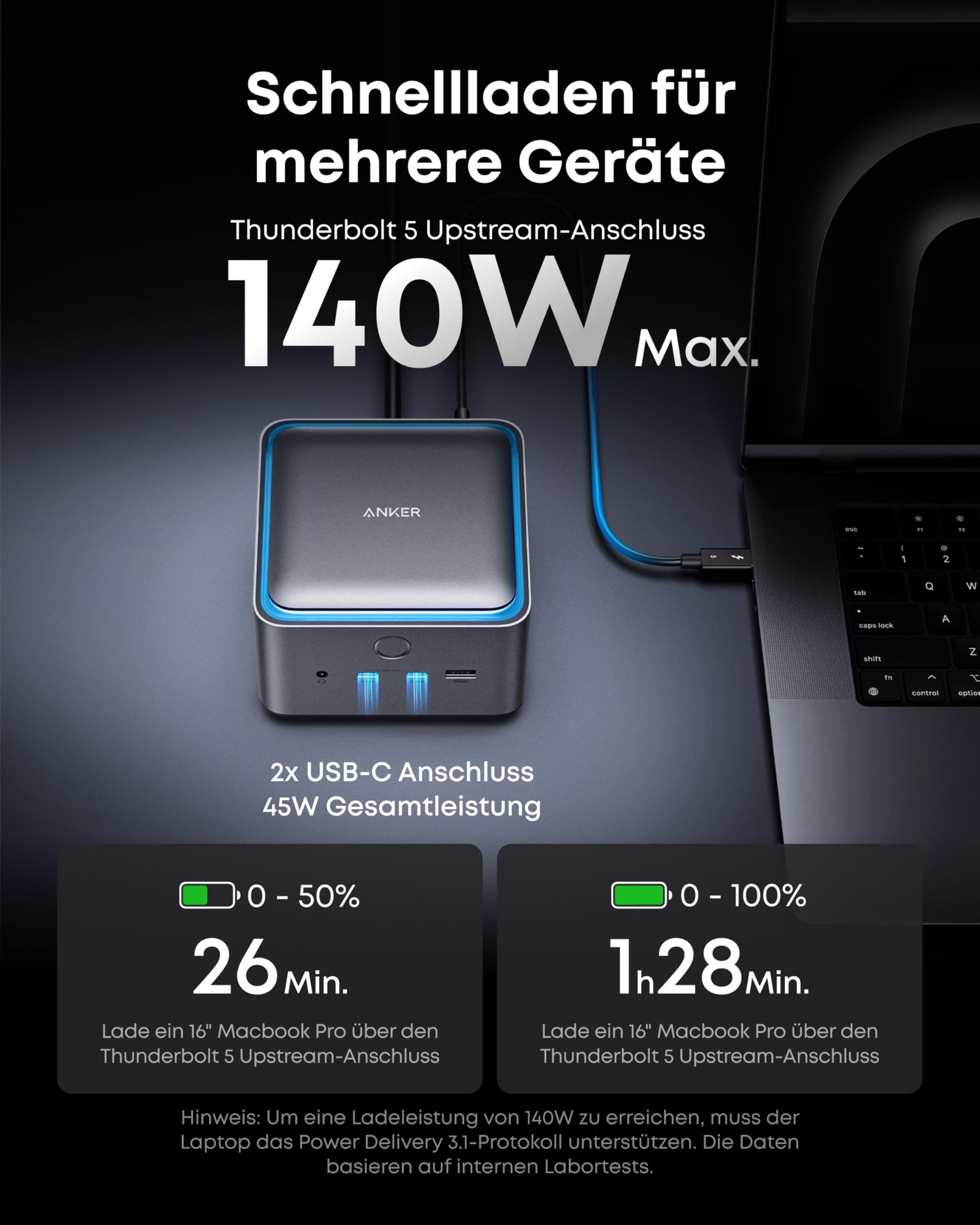 anker-prime-tb5-docking-station-14-ports-thunderbolt-5-140w-8k image 6