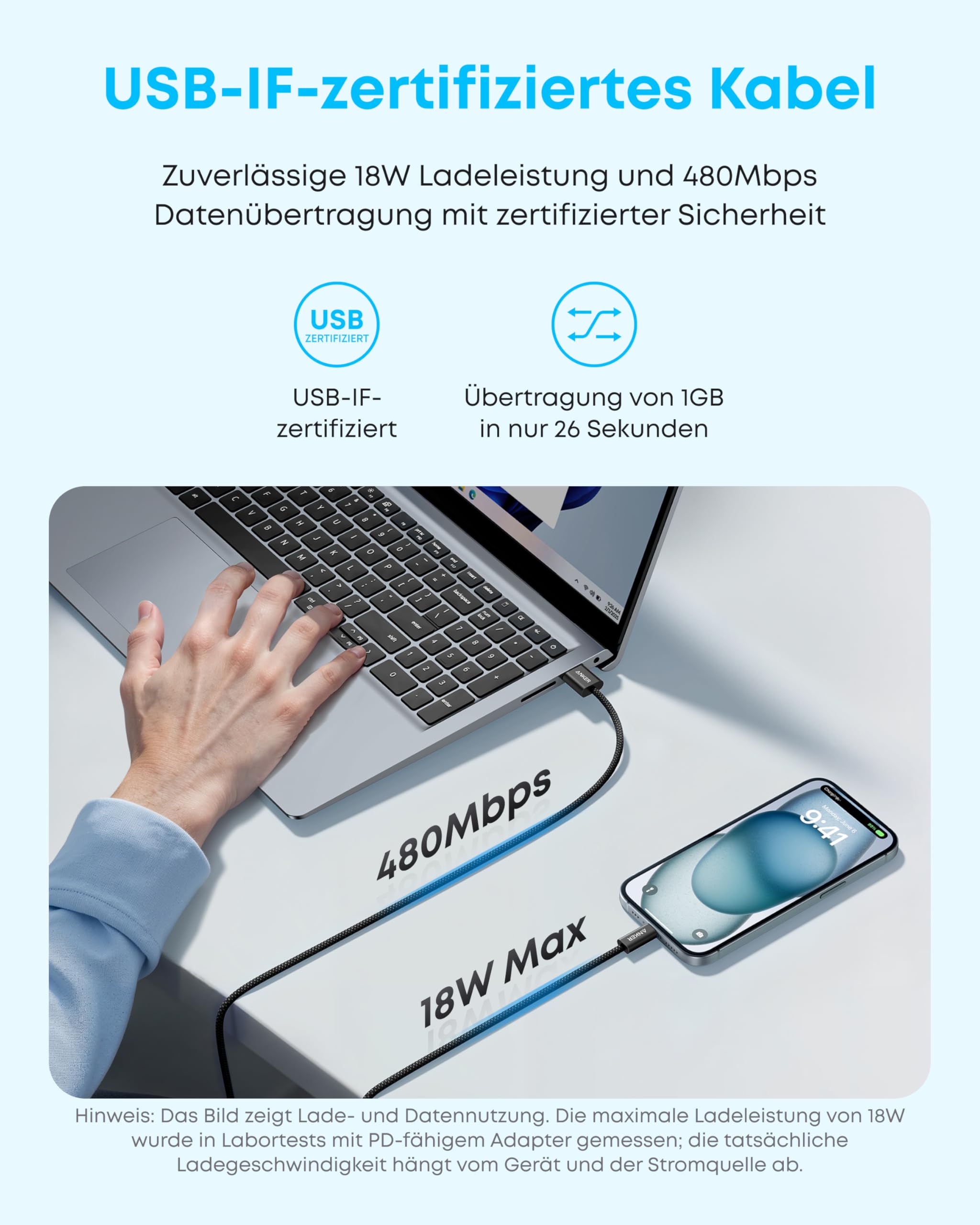 anker-zolo-usb-a-auf-usb-c-kabel-1-8m-geflochten-18w-f-r-carplay image 7