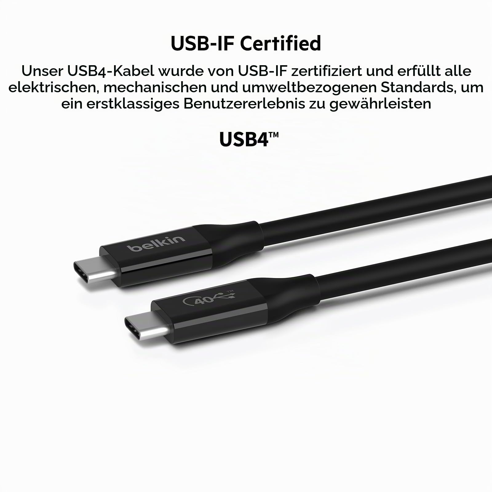 belkin-usb4-usb-c-kabel-0-8m-40-gbit-s-100w-pd-usb-if-zertifiziert image 2