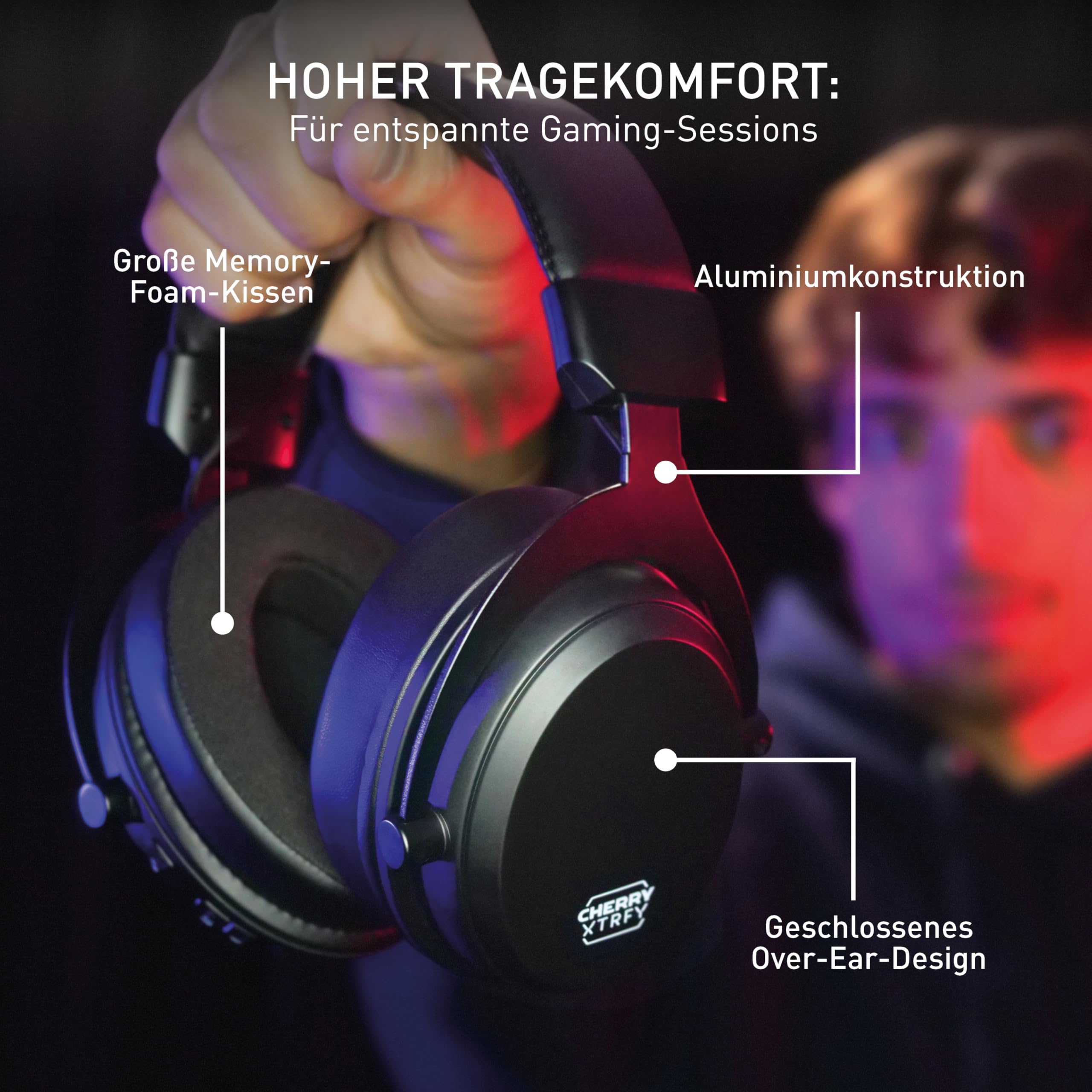 cherry-xtrfy-h3-wireless-gaming-headset-schwarz-mit-abnehmbarem-mikro image 3