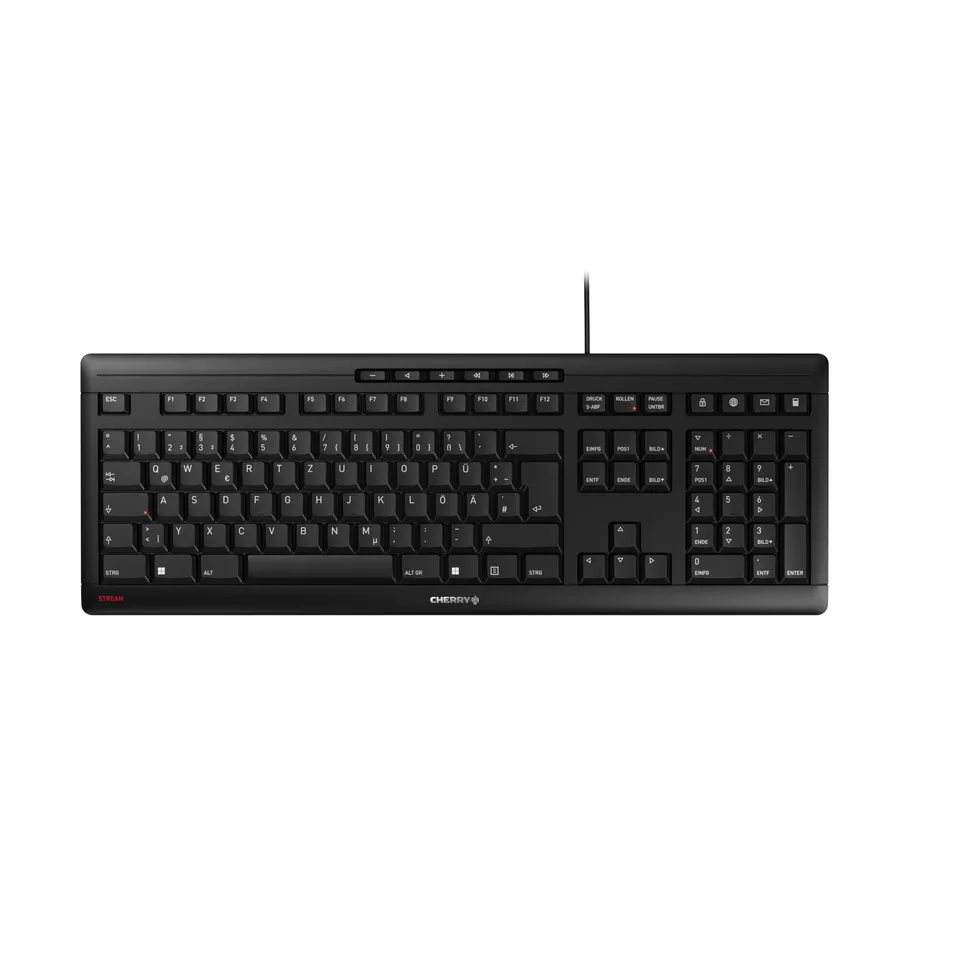 cherry-stream-keyboard-kabelgebundene-tastatur-deutsch-qwertz-schwarz image 1