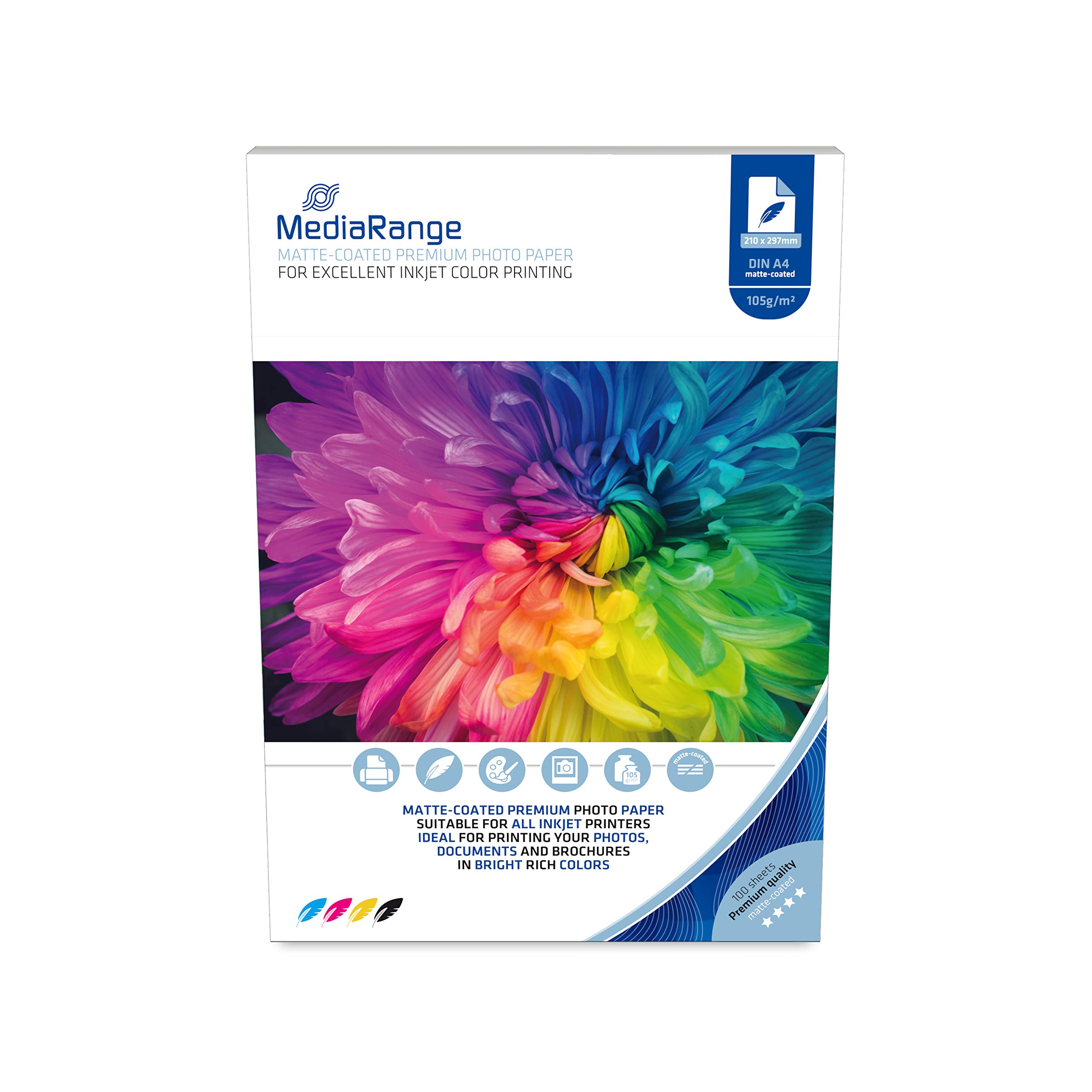 mediarange-matt-fotopapier-a4-140-g-m-100-blatt-beidseitig-f-r-inkjet-wei image 3