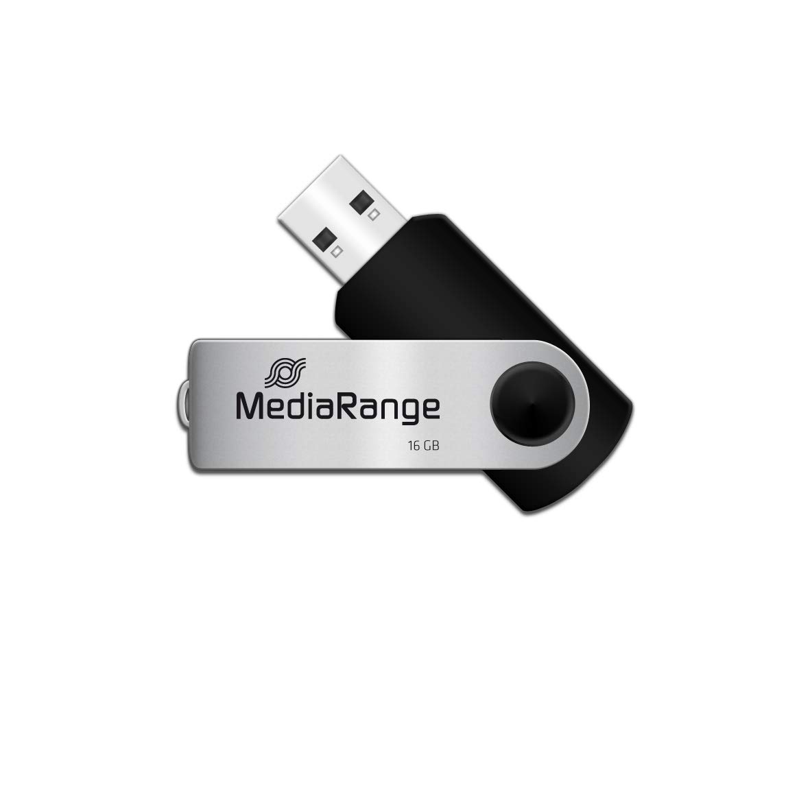 mediarange-usb-stick-usb-2-0-16gb-schwarz-drehkappe image 1