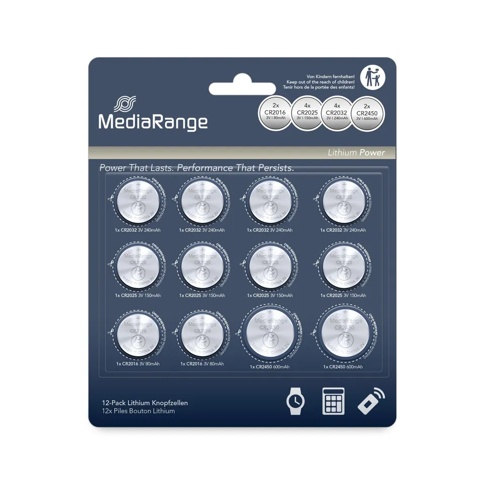 mediarange-lithium-knopfzellen-set-12er-pack-cr2016-cr2025-cr2032-cr2450 image 1