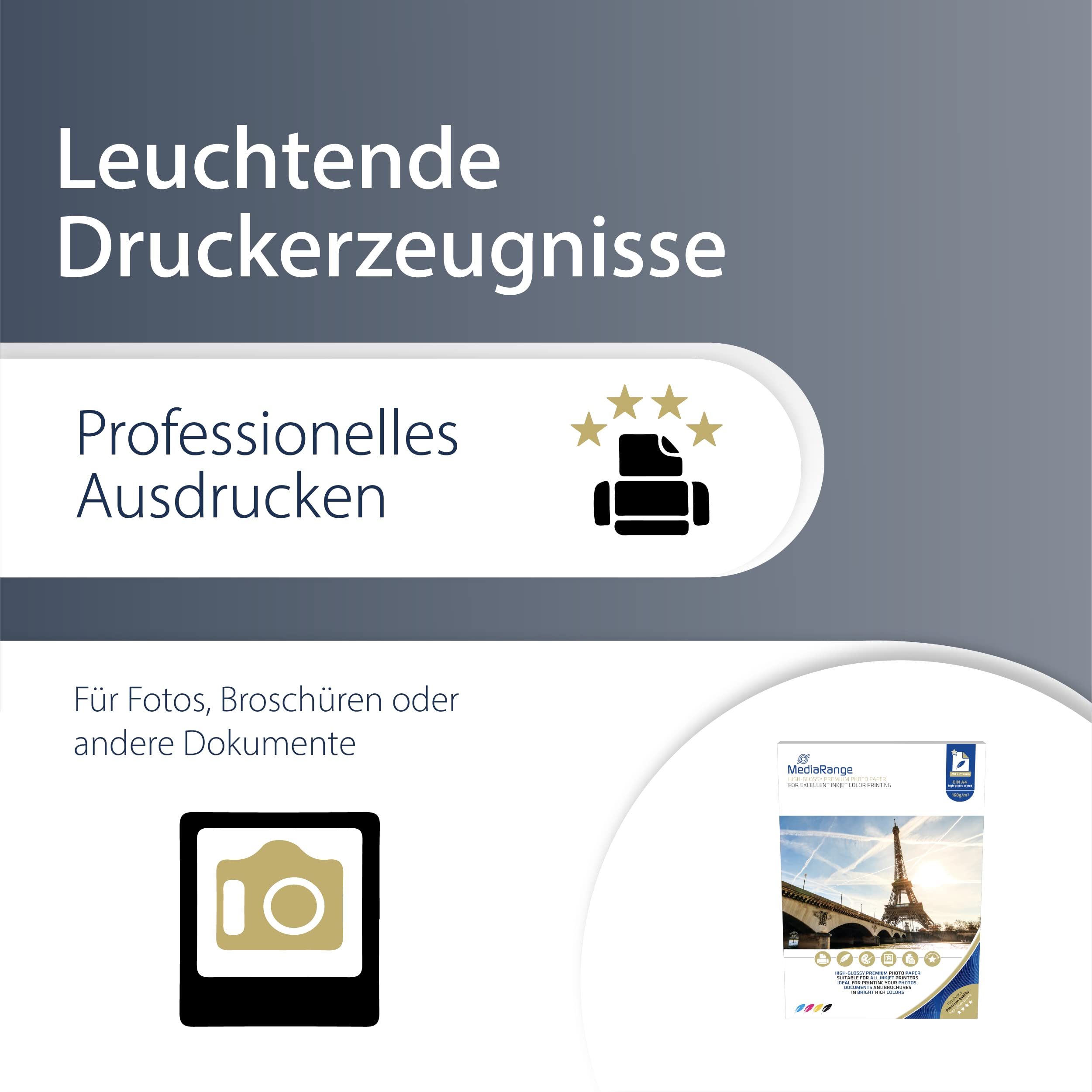 mediarange-hochglanz-fotopapier-160-g-m-a4-100-blatt image 3