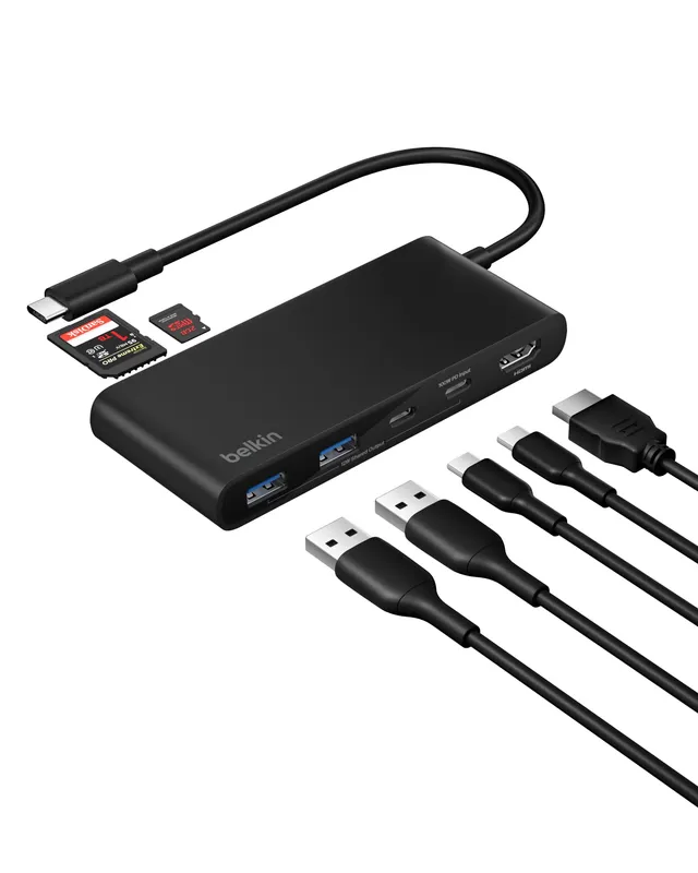 belkin-7-port-usb-c-hub-mit-4k-hdmi-60hz-100w-pd-und-sd-microsd image 1