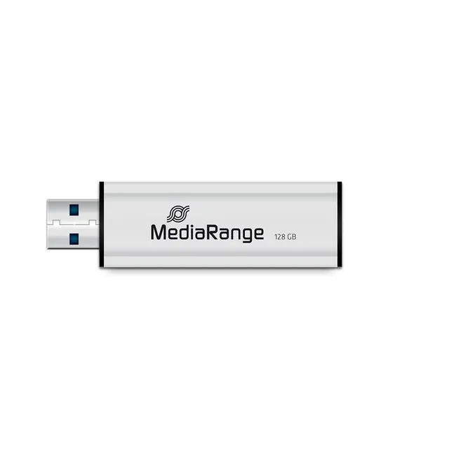 mediarange-usb-stick-128gb-usb-3-2-gen-1-silber-mit-schiebemechanismus image 1