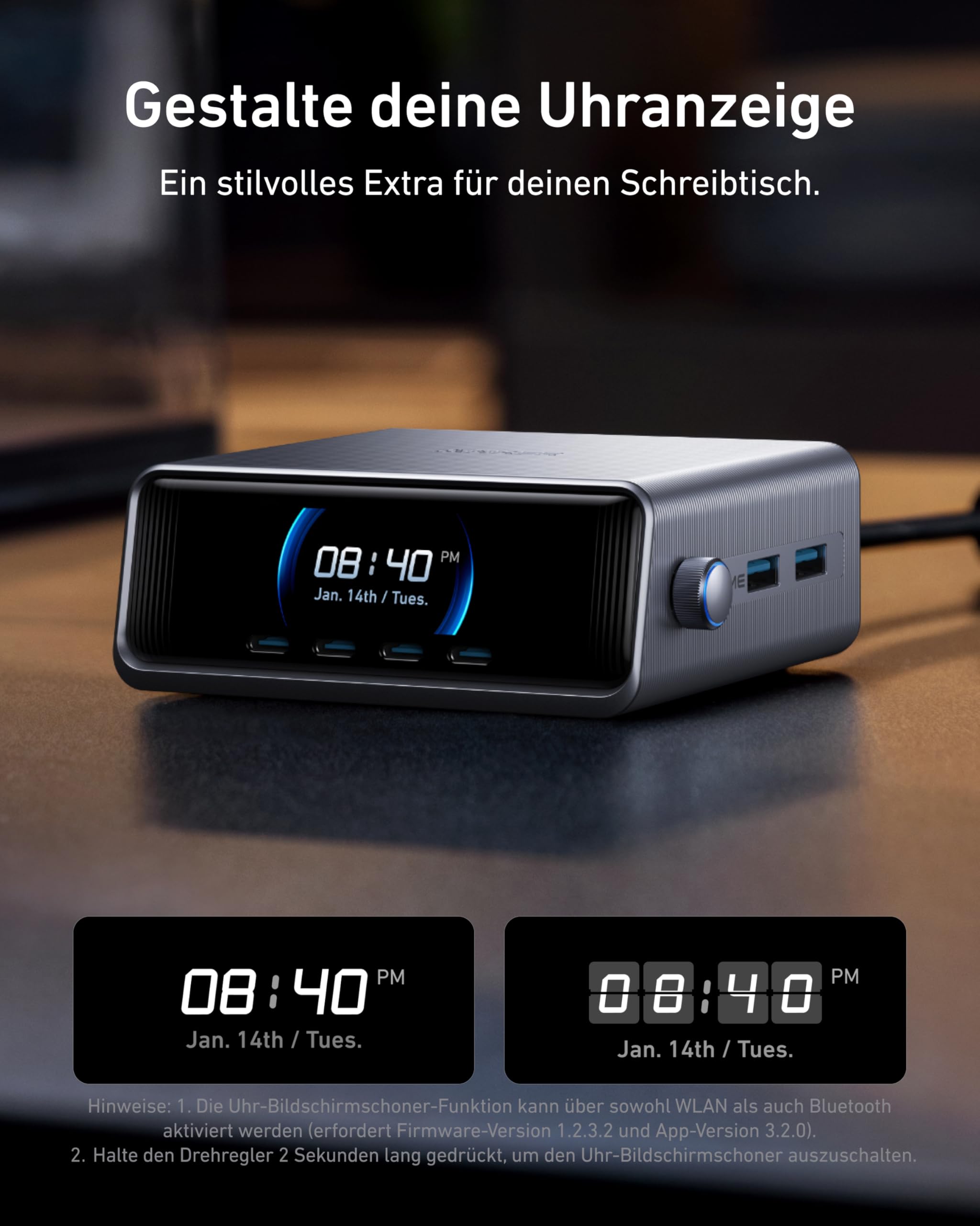 anker-prime-250w-6-port-gan-ladestation-usb-c-140w-mit-2-26-lcd-display-und-smar image 6