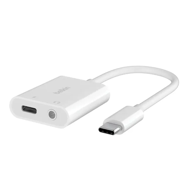 belkin-rockstar-3-5-mm-audio-usb-c-ladeadapter-60w-wei image 1