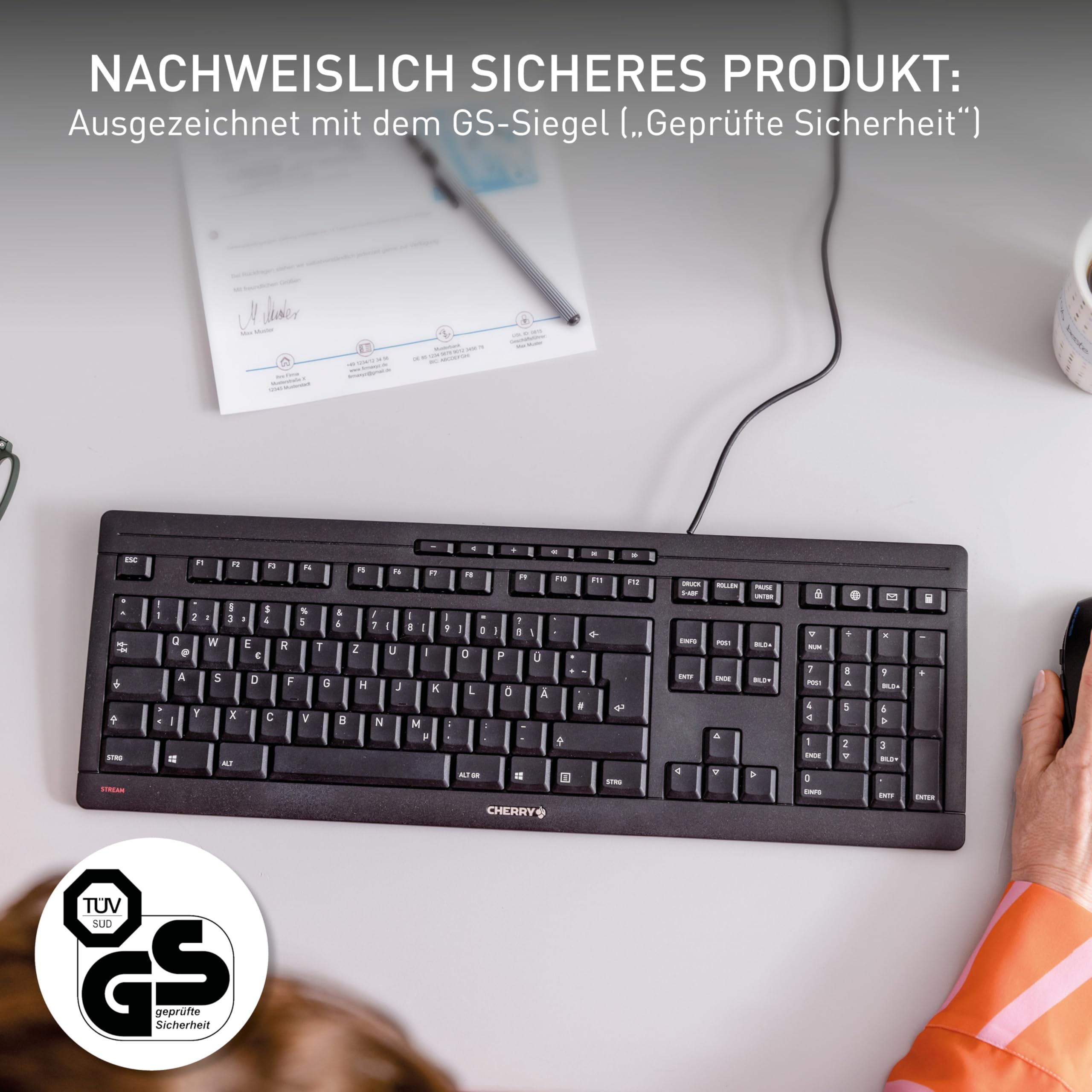 cherry-stream-keyboard-kabelgebundene-tastatur-ungarisches-qwertz-layout-wei-gra image 7