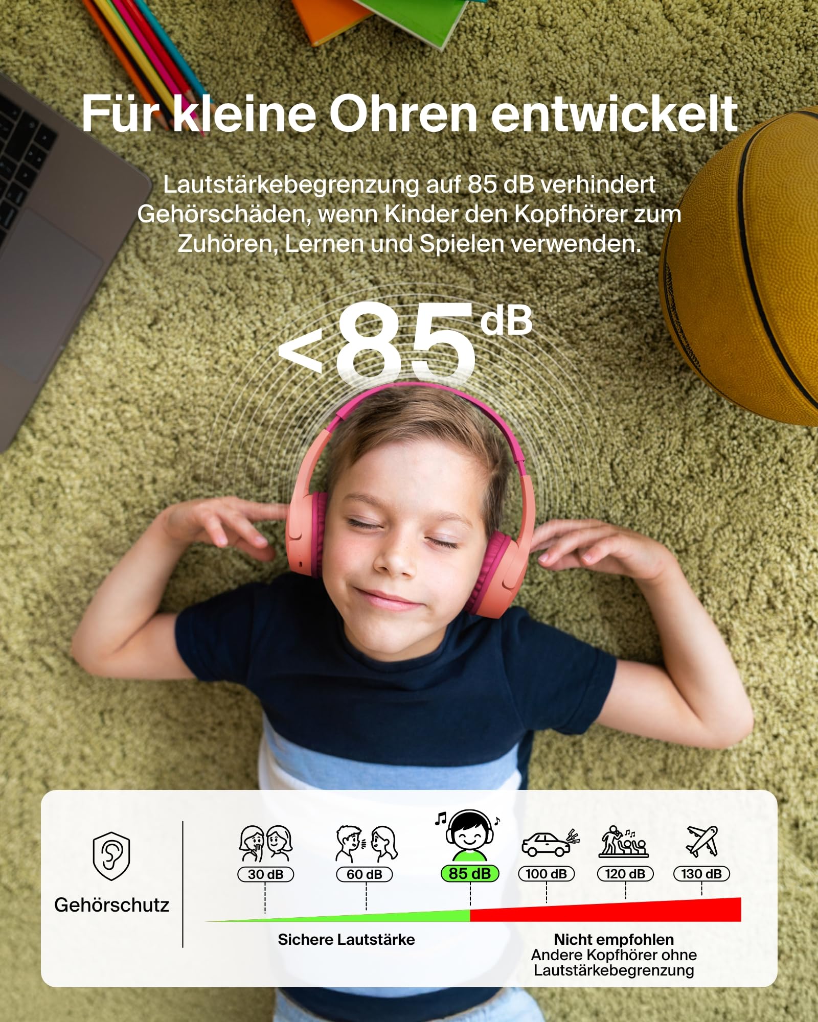 belkin-soundform-mini-kinderkopfh-rer-bluetooth-rosa-30h image 3