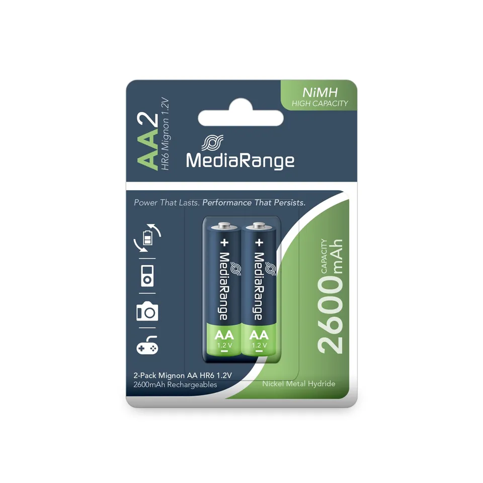 mediarange-nimh-akkus-mignon-aa-hr6-1-2v-2600mah-2er-pack image 1