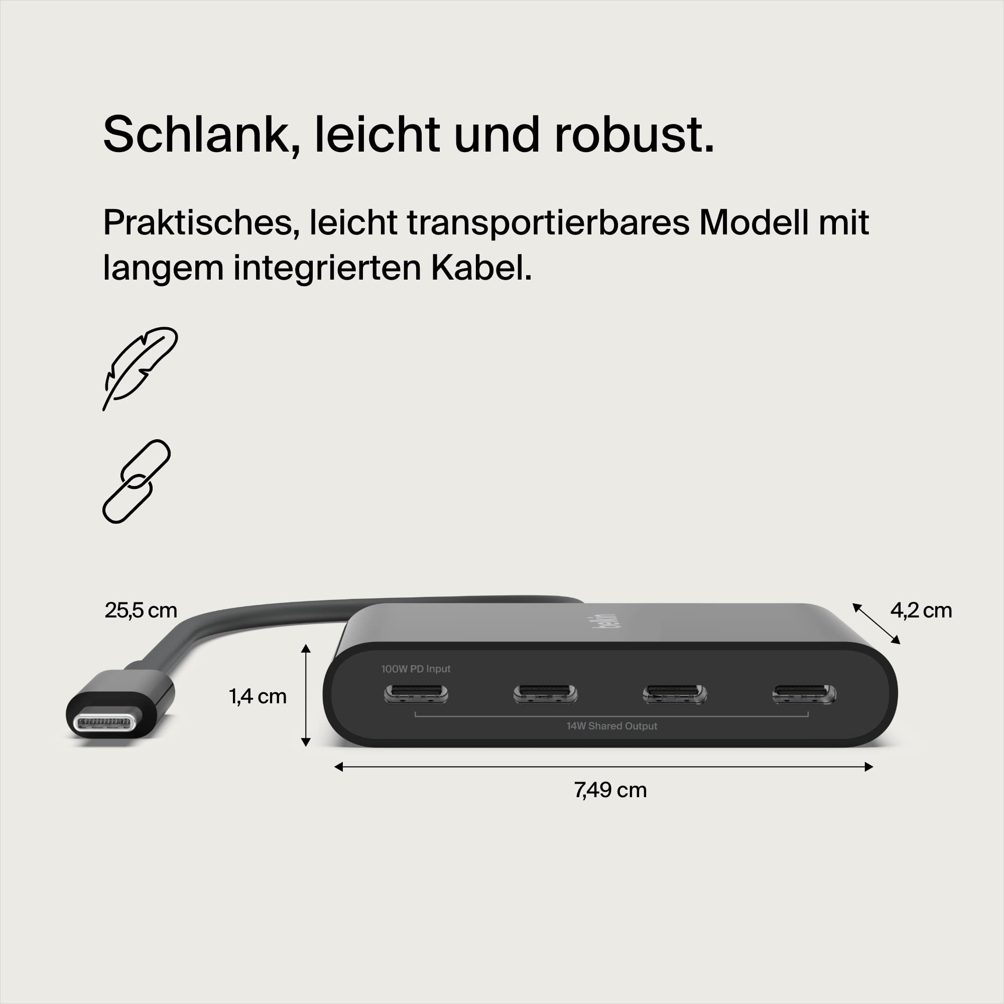 belkin-connect-usb-c-auf-4-port-usb-c-hub-10-gbit-s-100w-pd-schwarz image 4