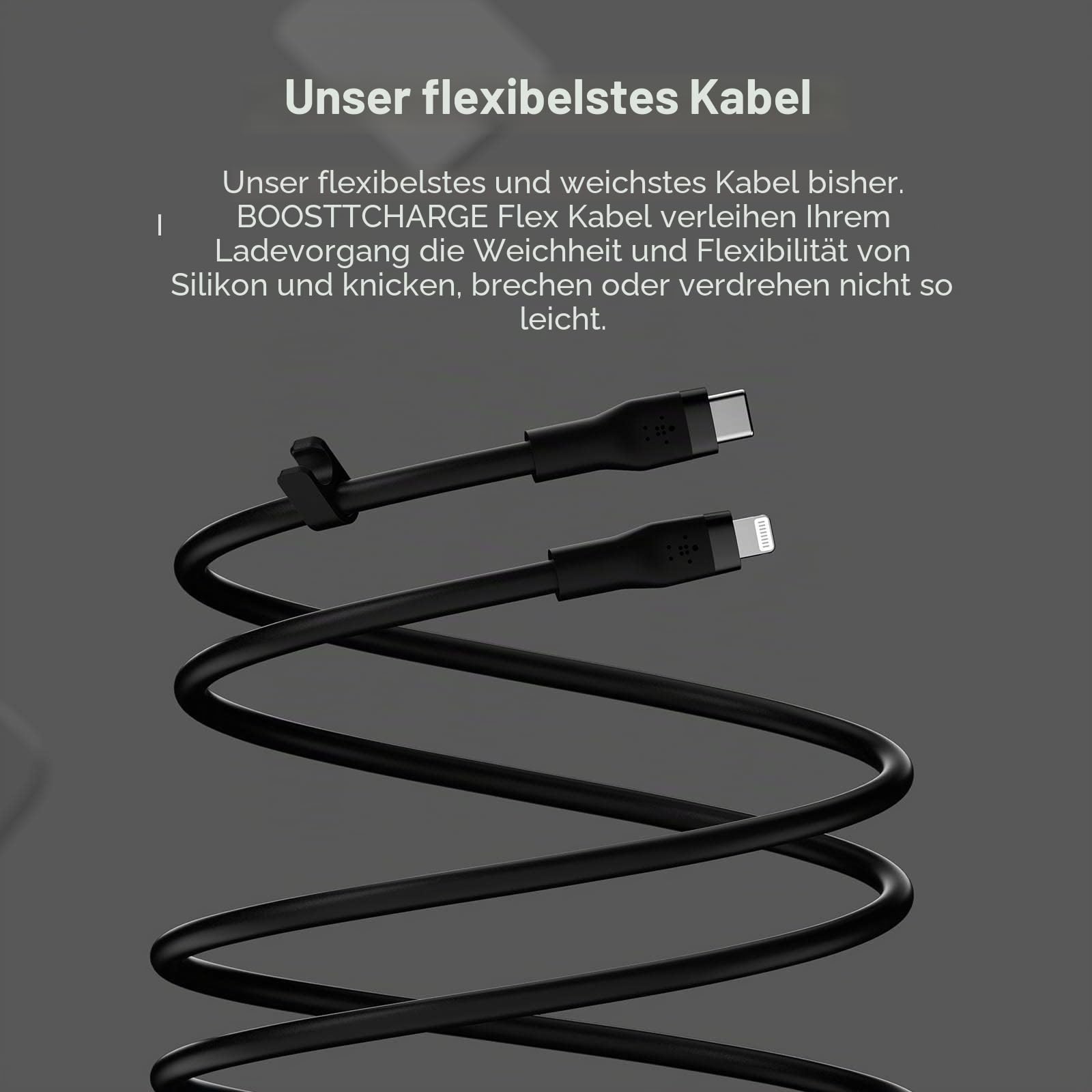 belkin-boostcharge-flex-silikon-usb-c-auf-lightning-kabel-3-m-20w-mfi-schwarz image 4