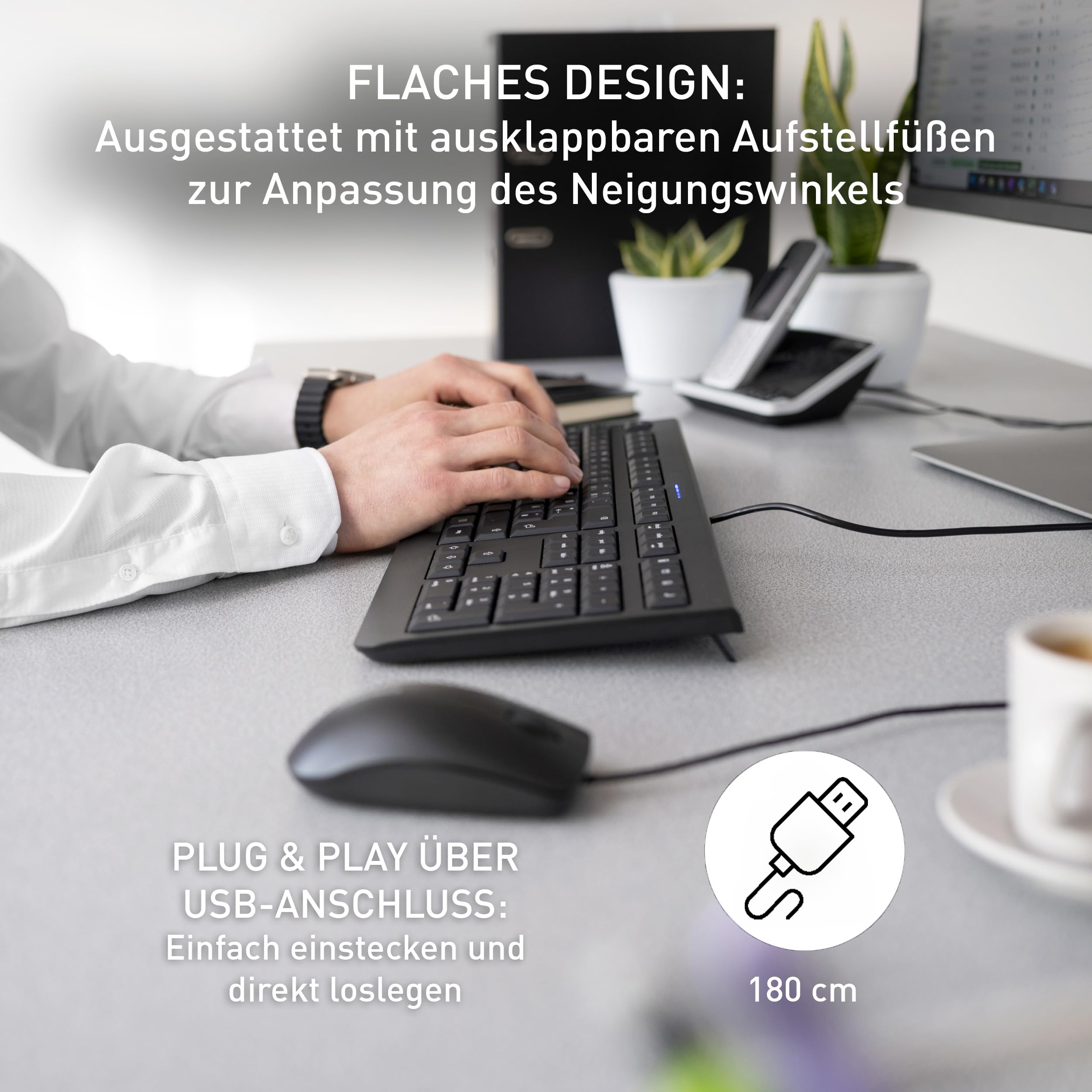 cherry-kc-1000-usb-tastatur-qwertz-flach-schwarz-mit-nummernblock image 6