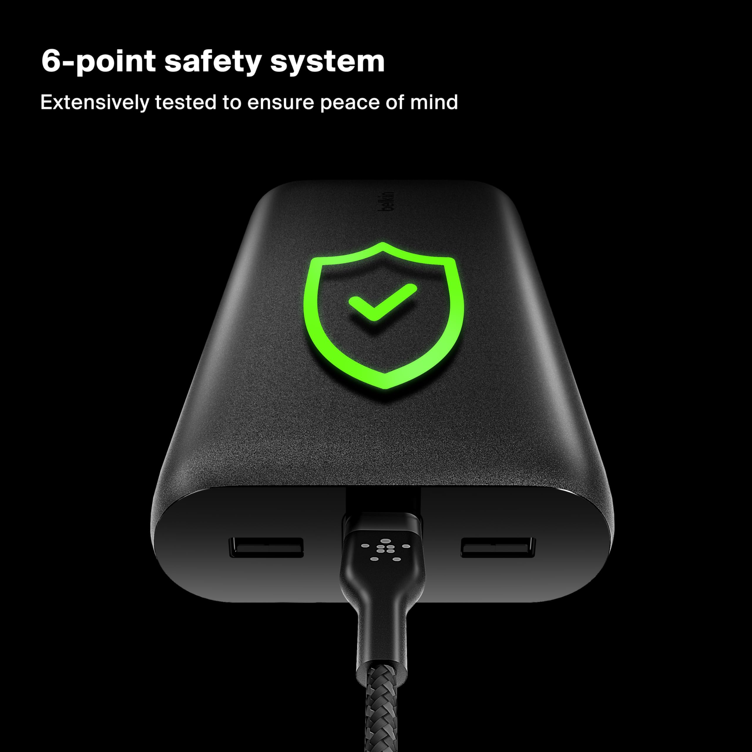 belkin-boostcharge-power-bank-26000mah-32w-4-port-2x-usb-c-2x-usb-a-schwarz image 7