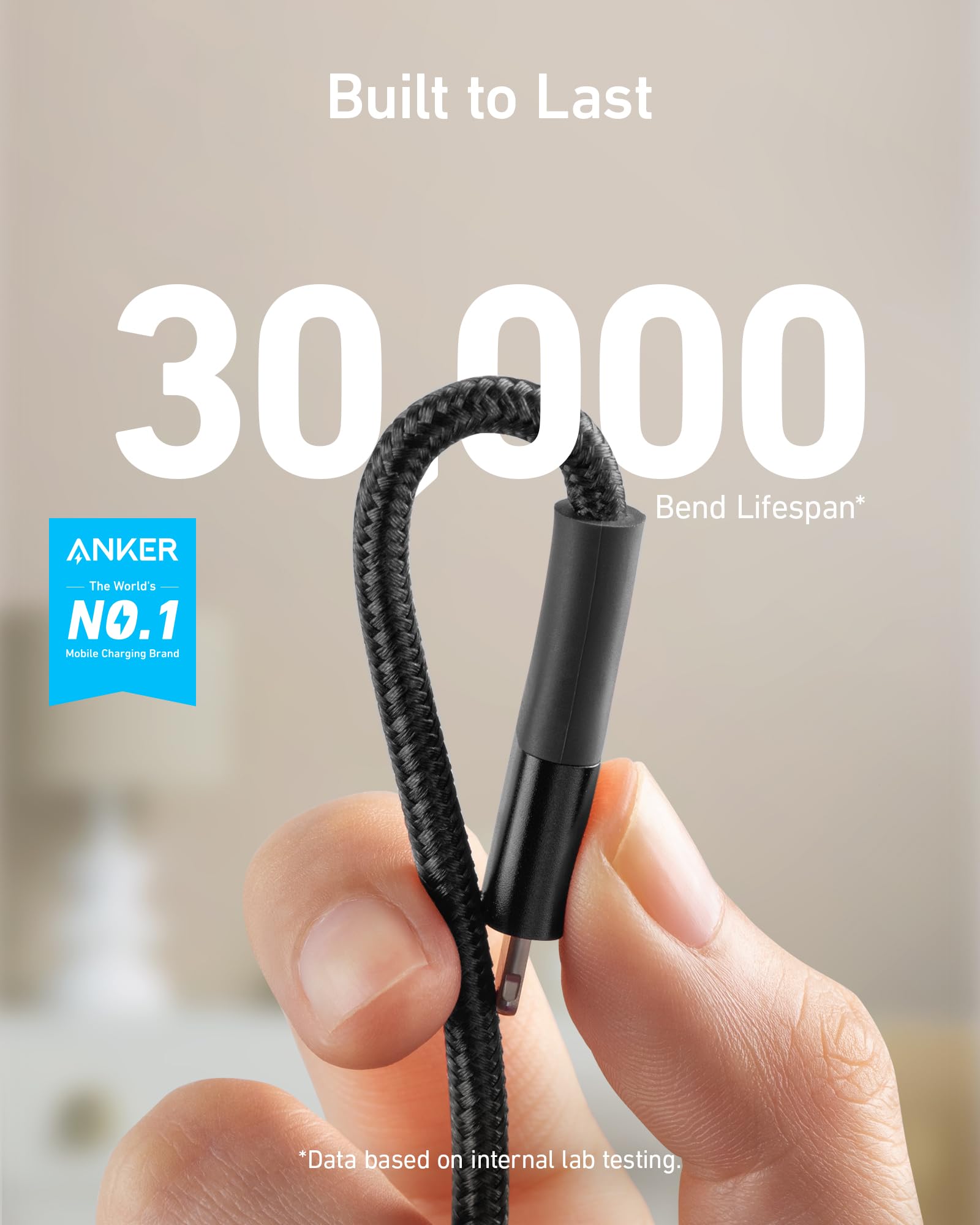 anker-551-usb-a-auf-lightning-kabel-3m-nylon-mfi-schwarz image 2