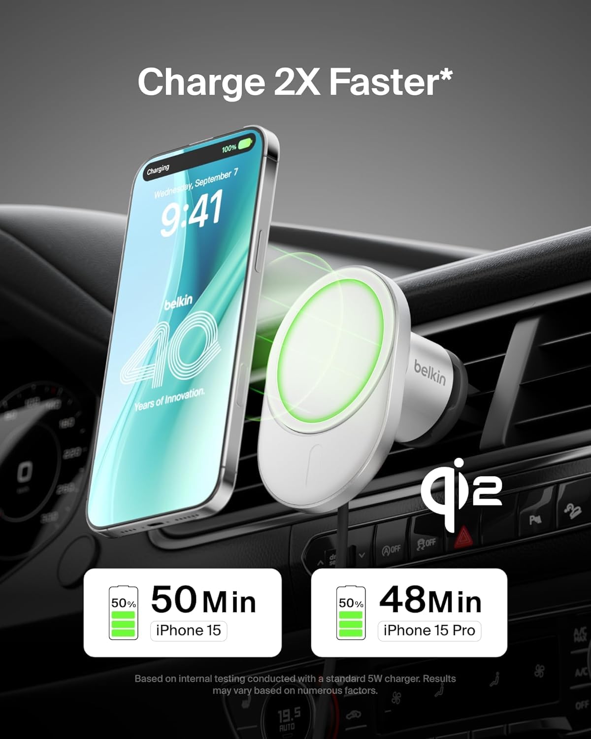 belkin-boostcharge-pro-qi2-magnetisches-kabelloses-kfz-ladeger-t-15w-mit-l-ftung image 6