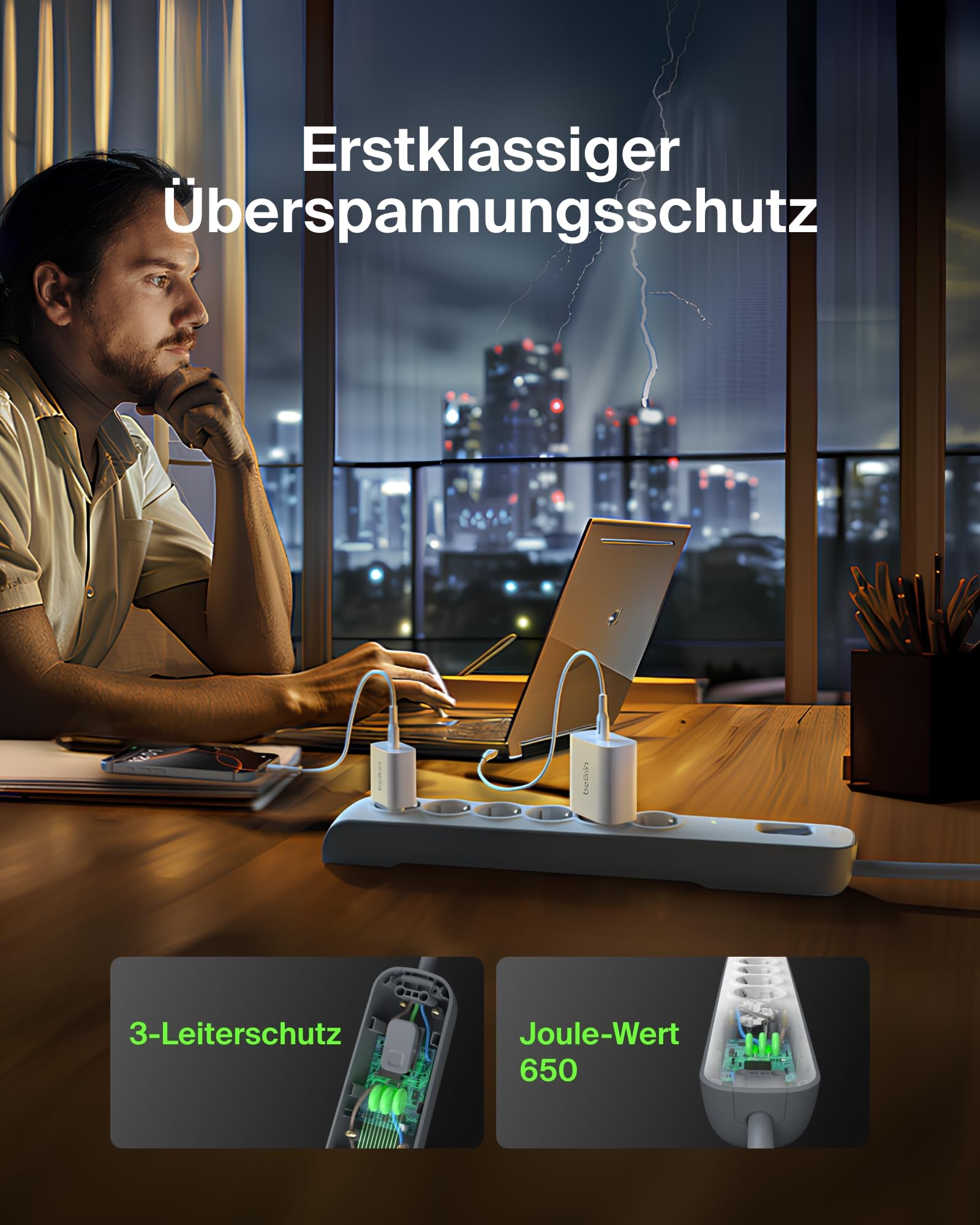 belkin-6-fach-steckdosenleiste-mit-berspannungsschutz-650-joule-2-m-schwarz image 3