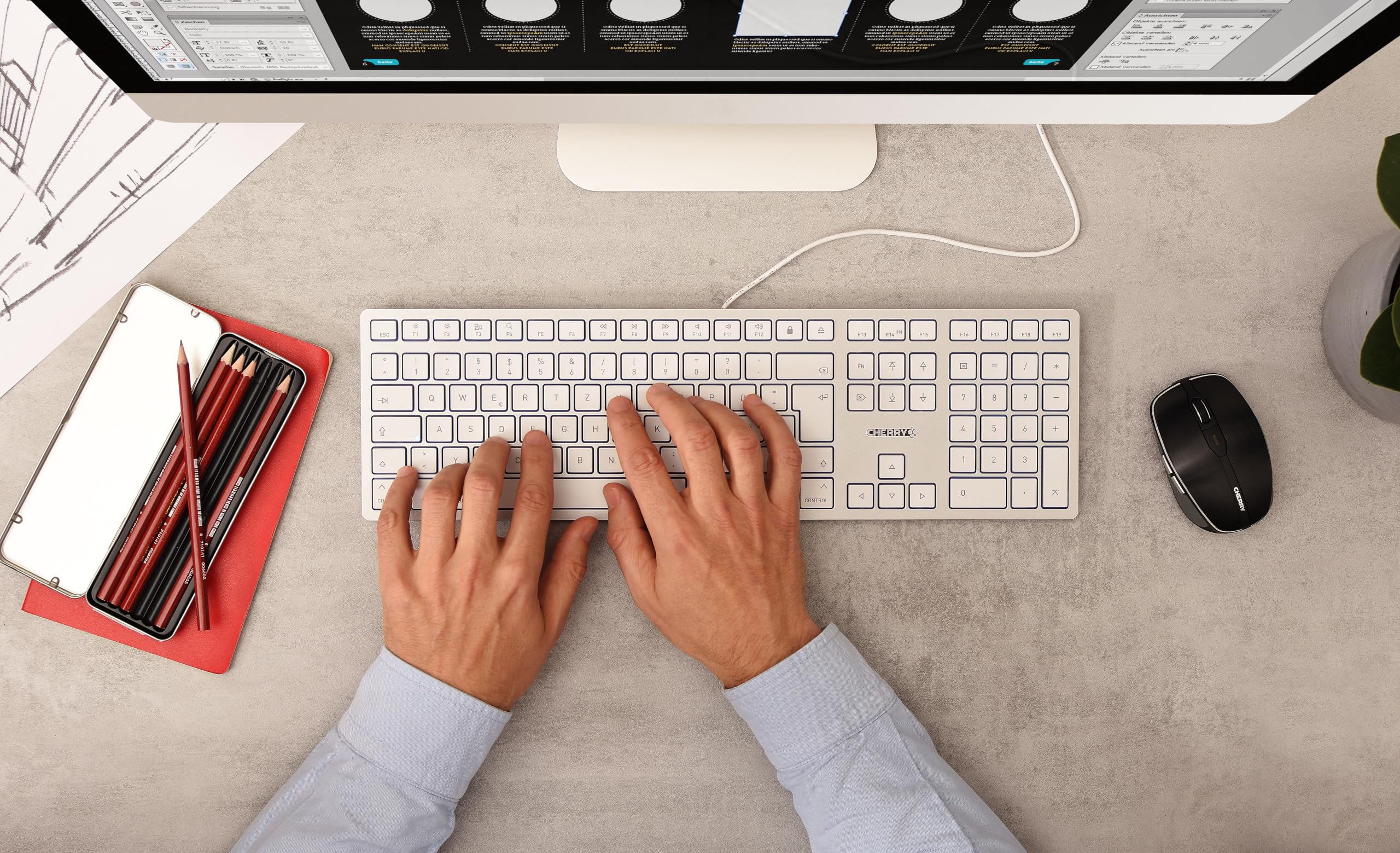 cherry-kc-6000c-for-mac-kabel-tastatur-usb-c-qwertz-wei image 2