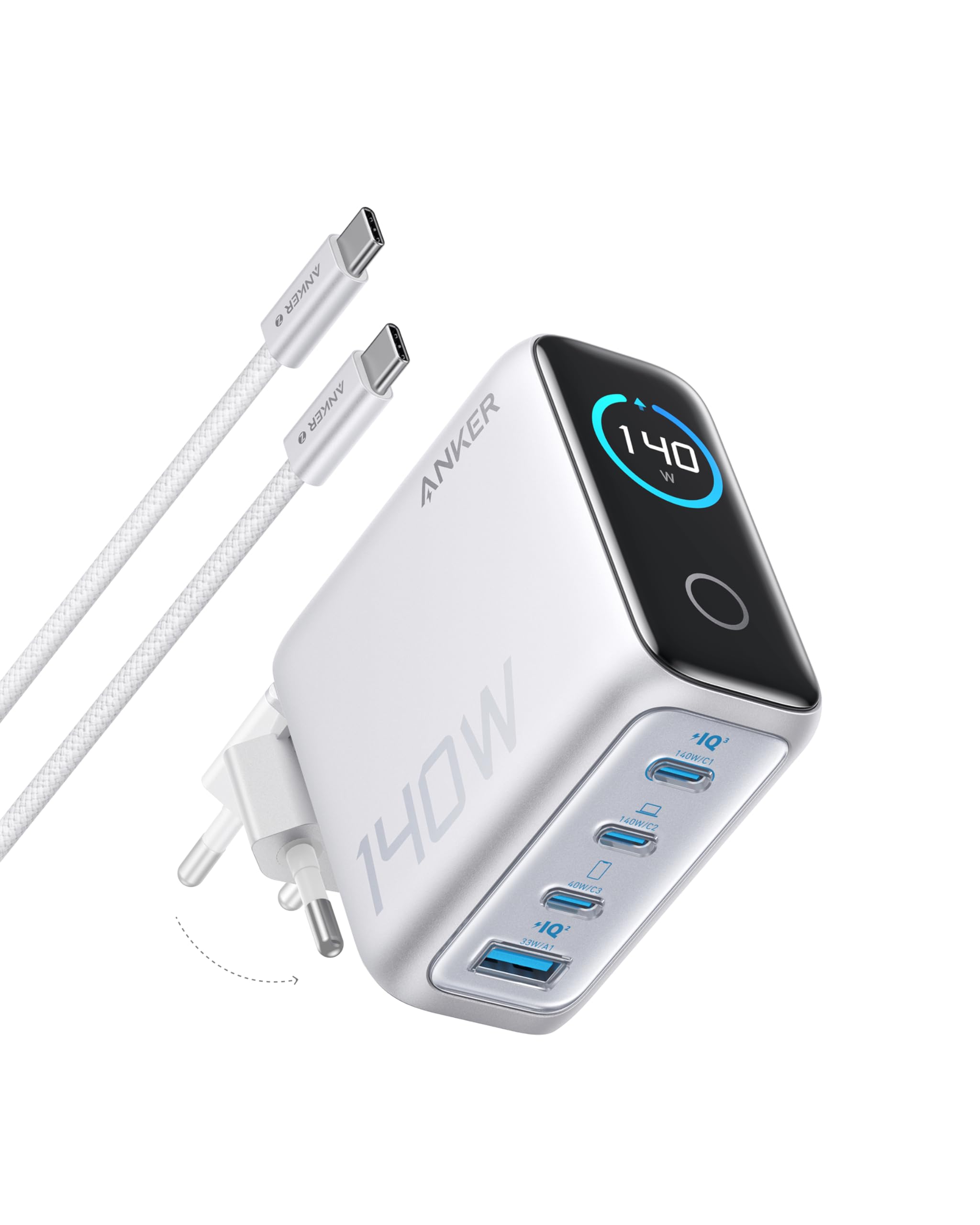 anker-140w-4-port-usb-c-gan-ladeger-t-mit-display-touch-control image 7