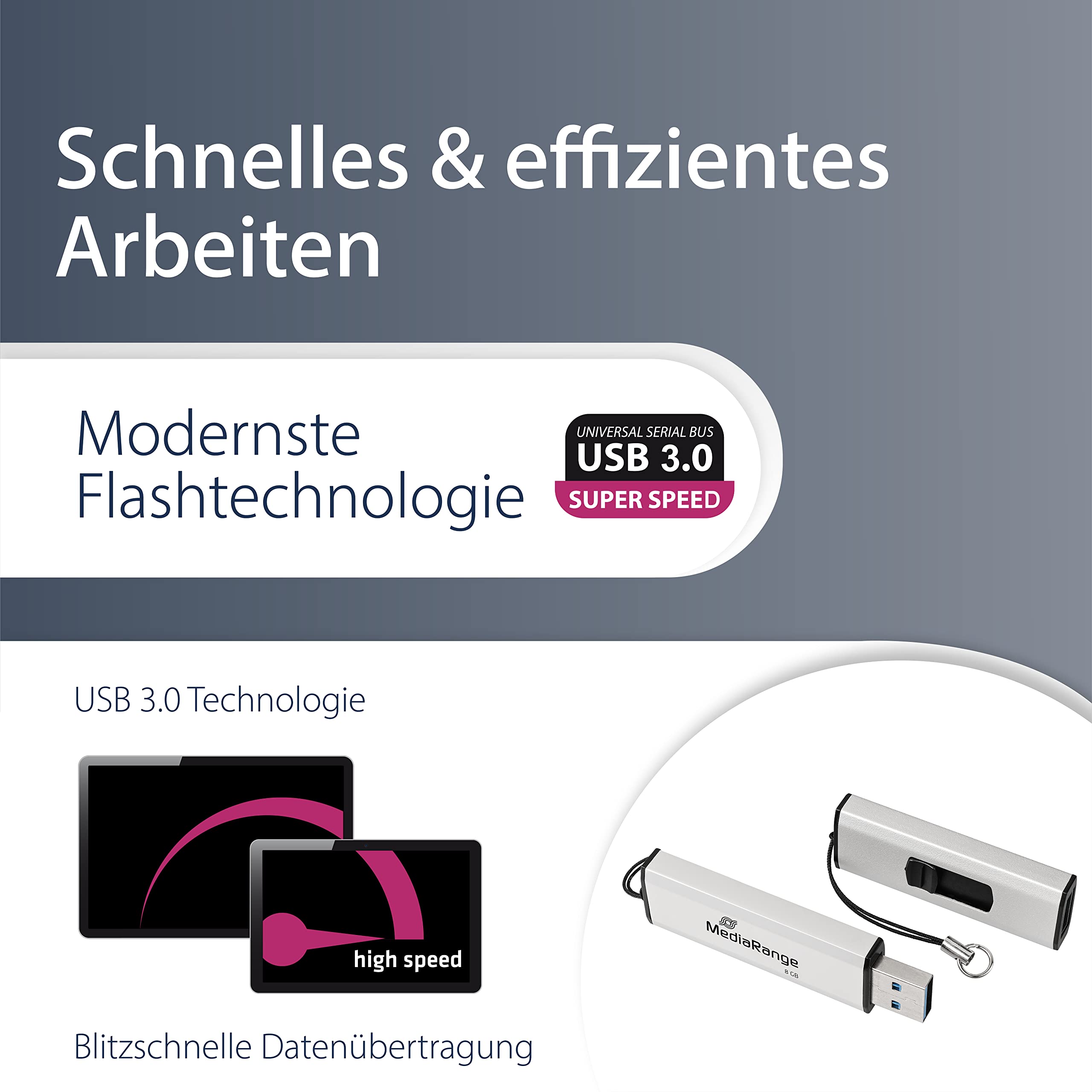 mediarange-usb-stick-128gb-usb-3-2-gen-1-silber-mit-schiebemechanismus image 3