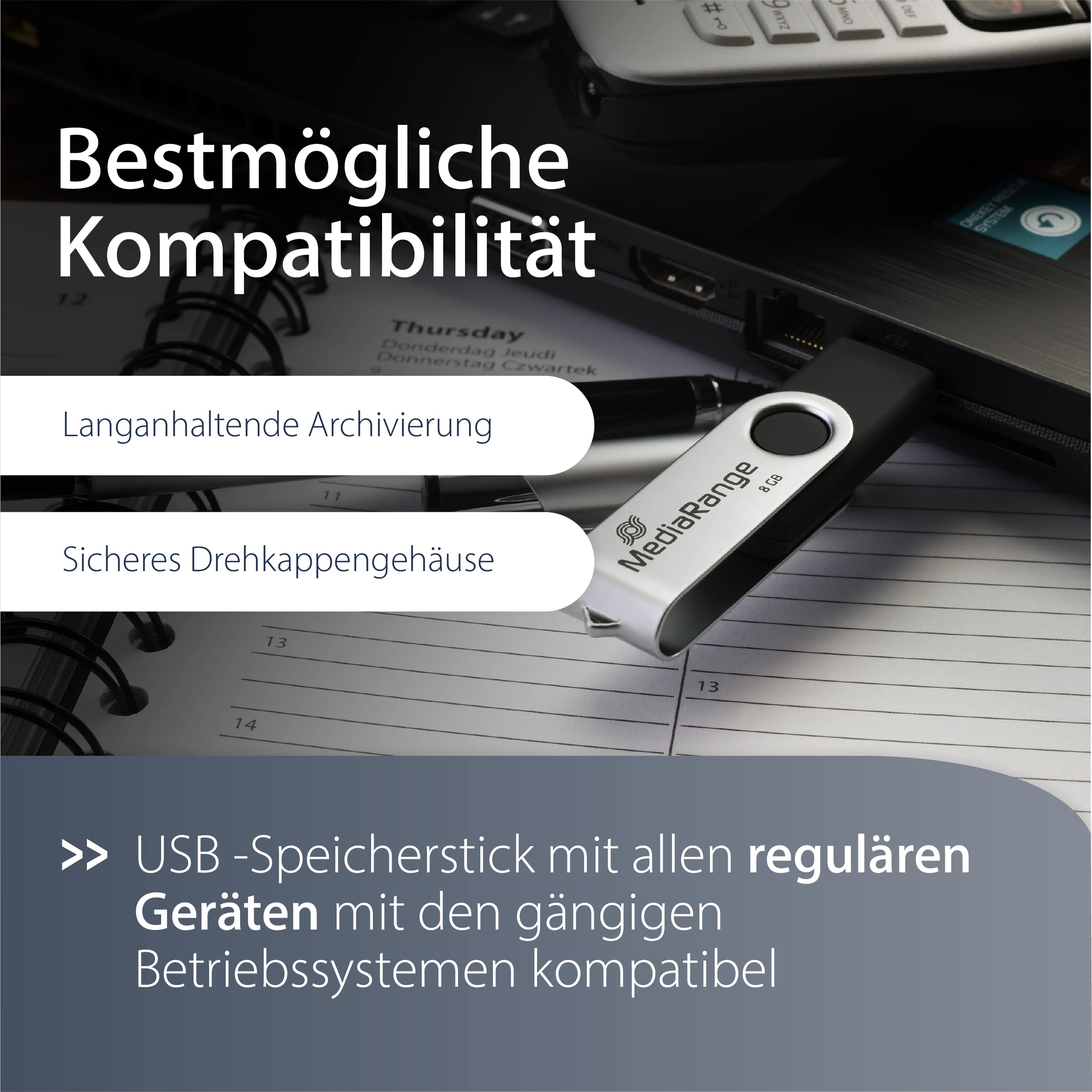 mediarange-flexi-drive-usb-stick-usb-2-0-8gb-schwarz image 4
