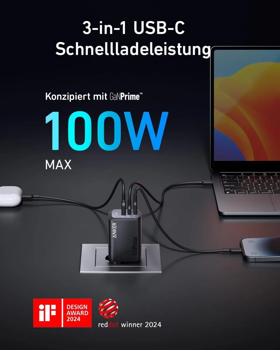 anker-prime-100w-usb-c-ladeger-t-gan-3-port-pps-klappbar image 1