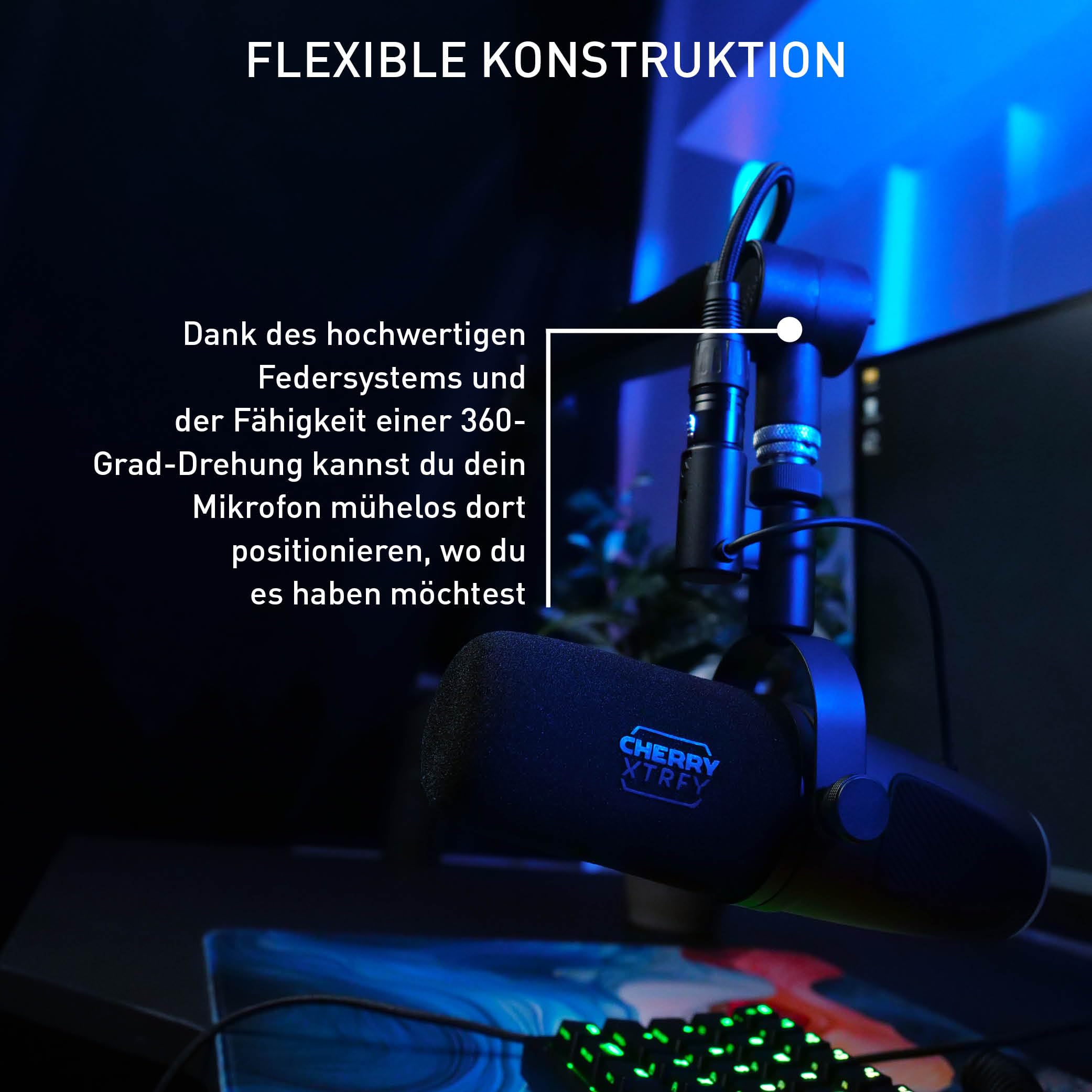 cherry-xtrfy-ngale-boom-arm-mikrofonarm-aluminium-schwarz image 3