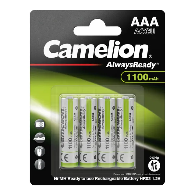 camelion-always-ready-aaa-akkus-hr03-1100mah-4er-pack image 1