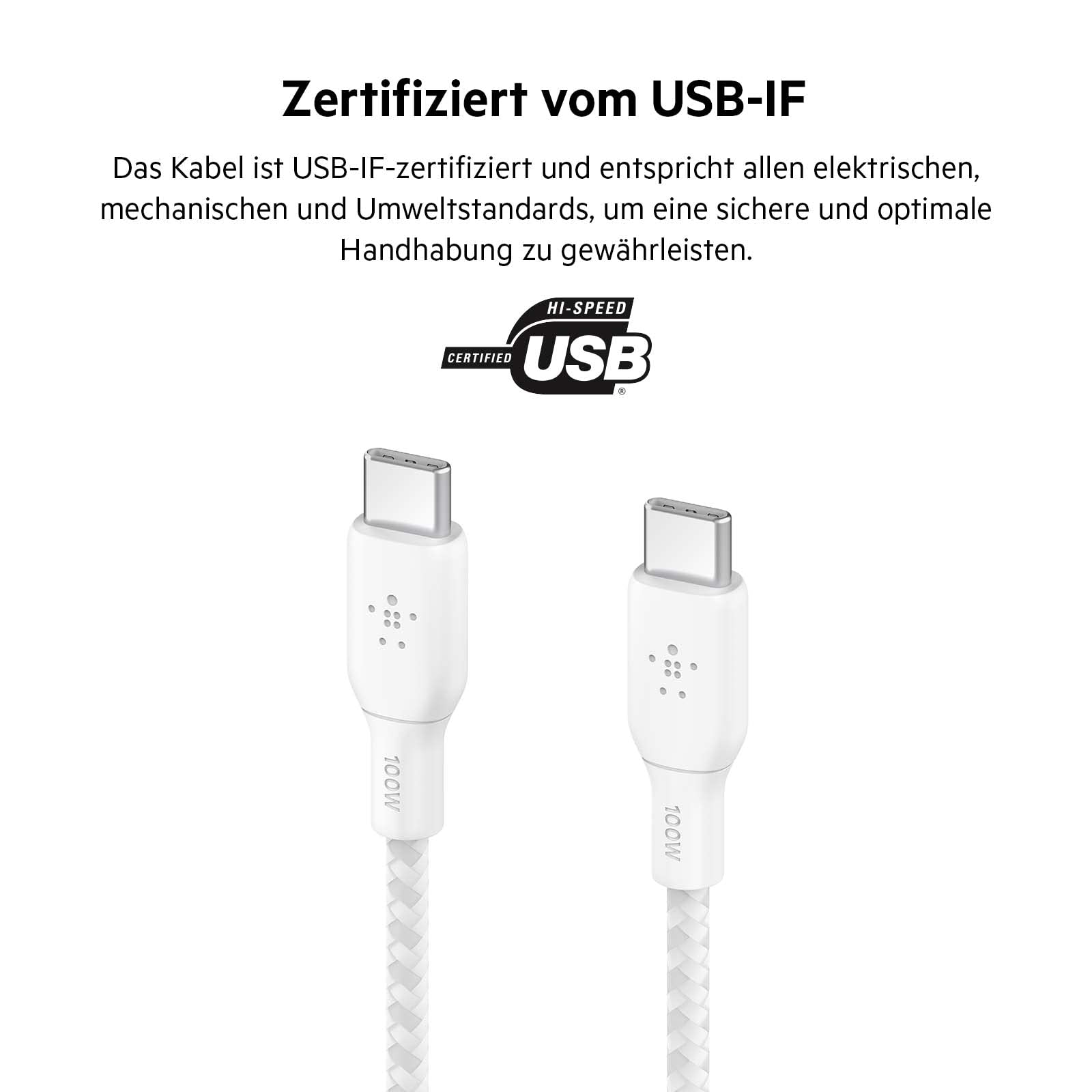 belkin-100w-usb-c-auf-usb-c-kabel-3m-wei-nylon image 6
