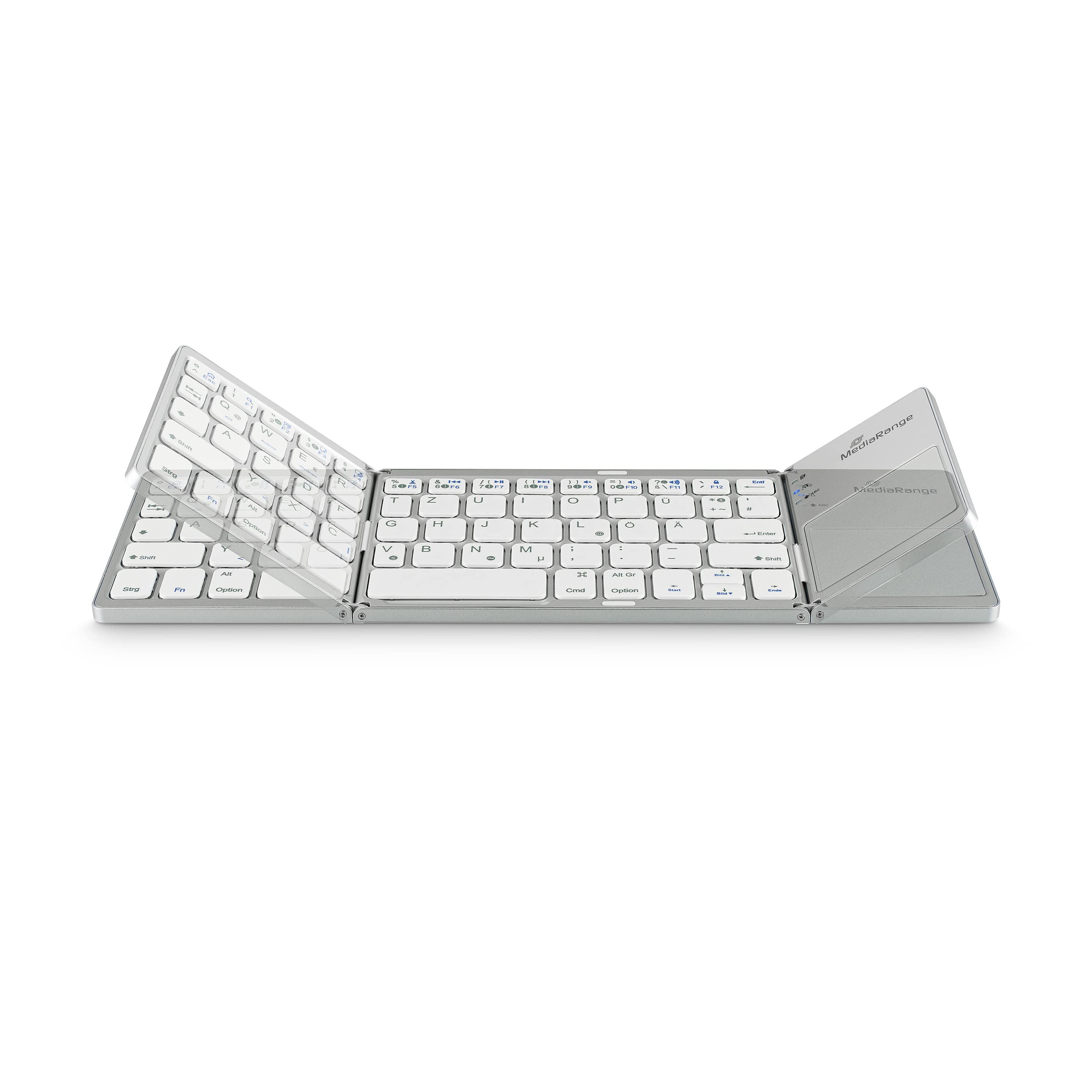 mediarange-funk-tastatur-qwertz-de-at-63-tasten-mit-touchpad-silber-faltbar image 6